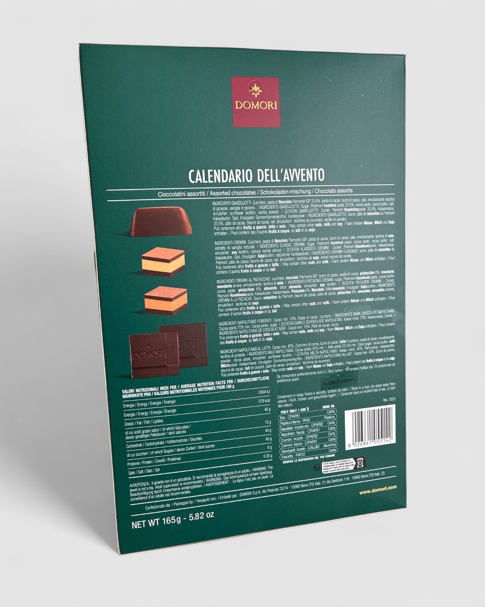 Calendario dell'Avvento 2025 Domori