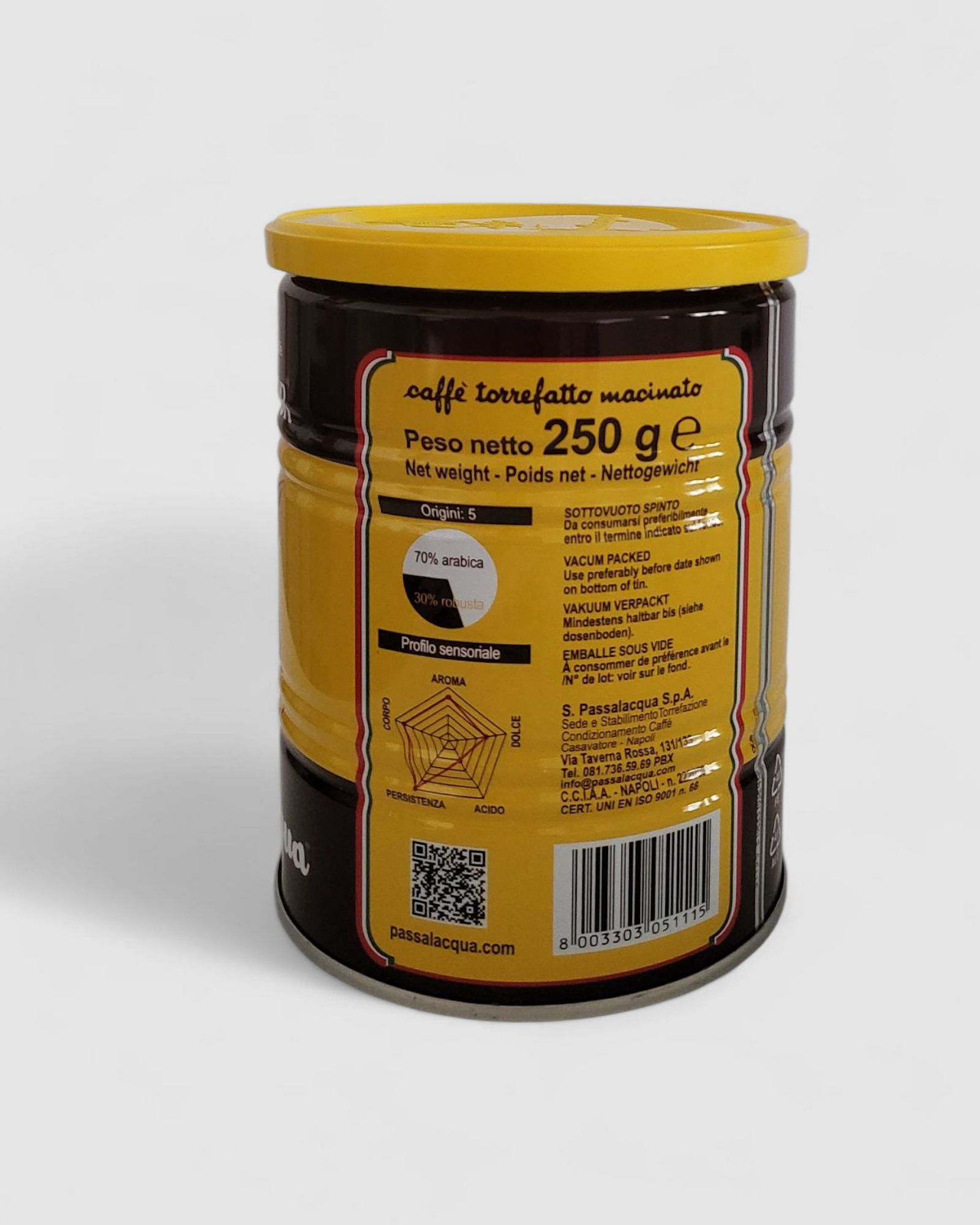 Cremador caffè macinato 70% arabica 30% robusta - Passalacqua