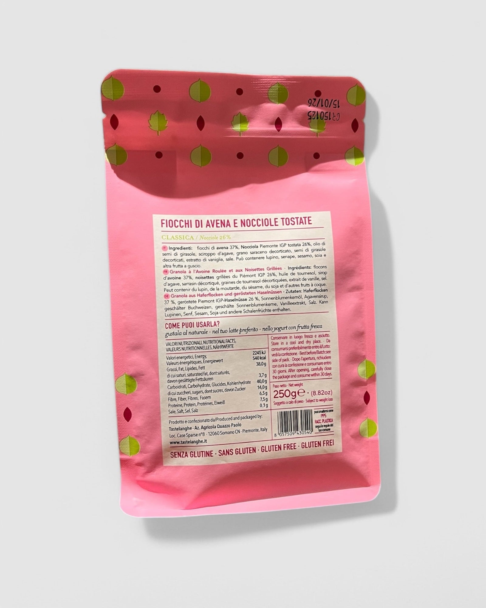 Granola di Nocciole Classica - Tastëlanghe