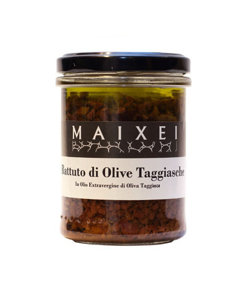 (vetro 180 Gr) Battuto Di Olive Taggiasche In Olio Extravergine Di Oliva - Maixei