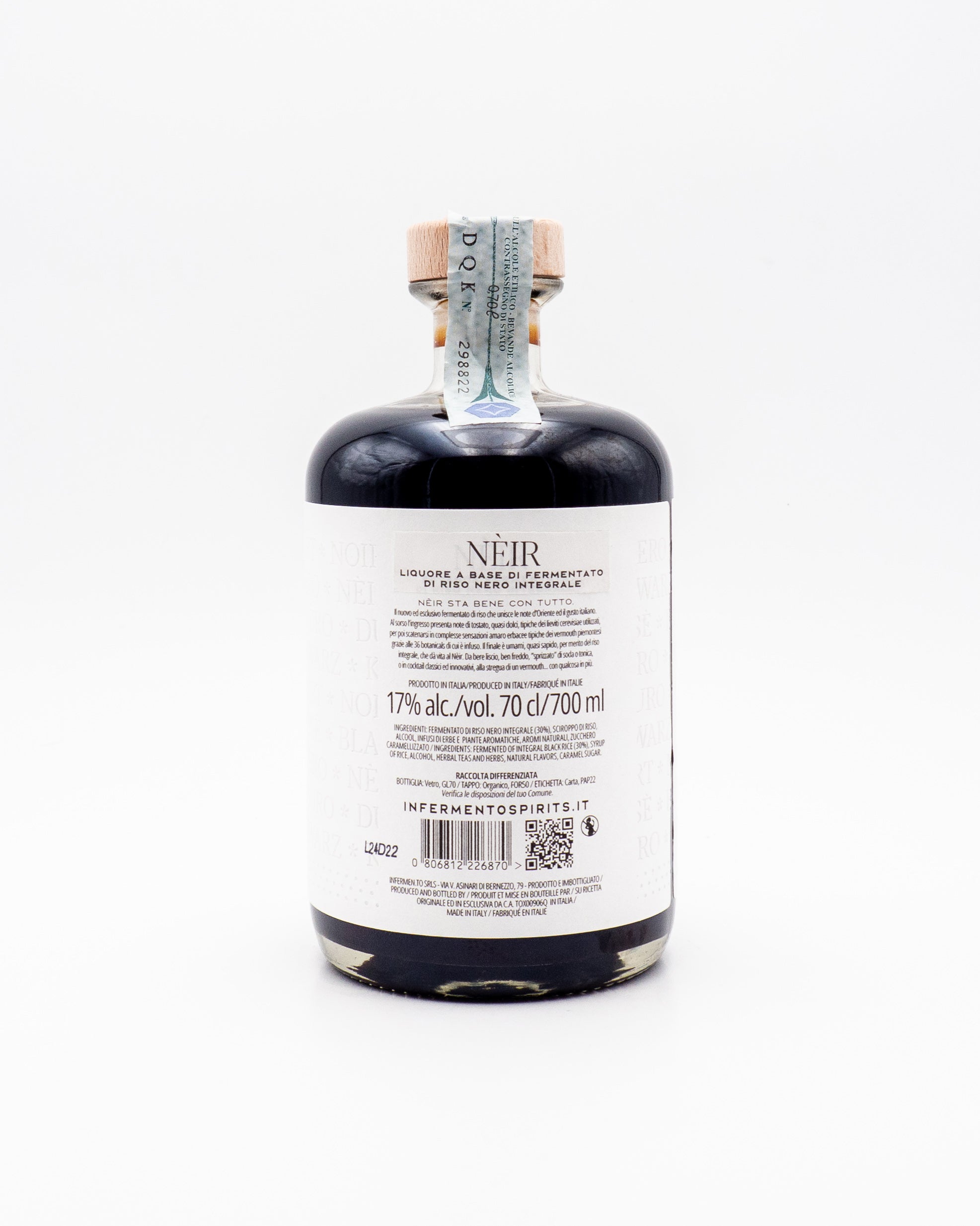 Nèir Liquore a base di fermentato di riso nero integrale - Infermen.to