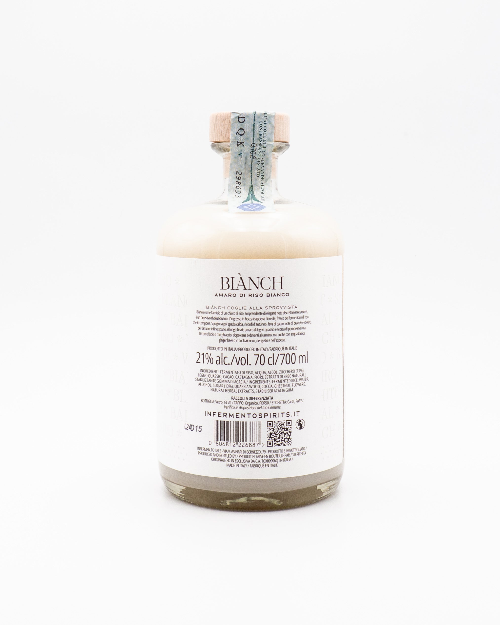 Biànch Amaro di riso bianco - Infermen.to