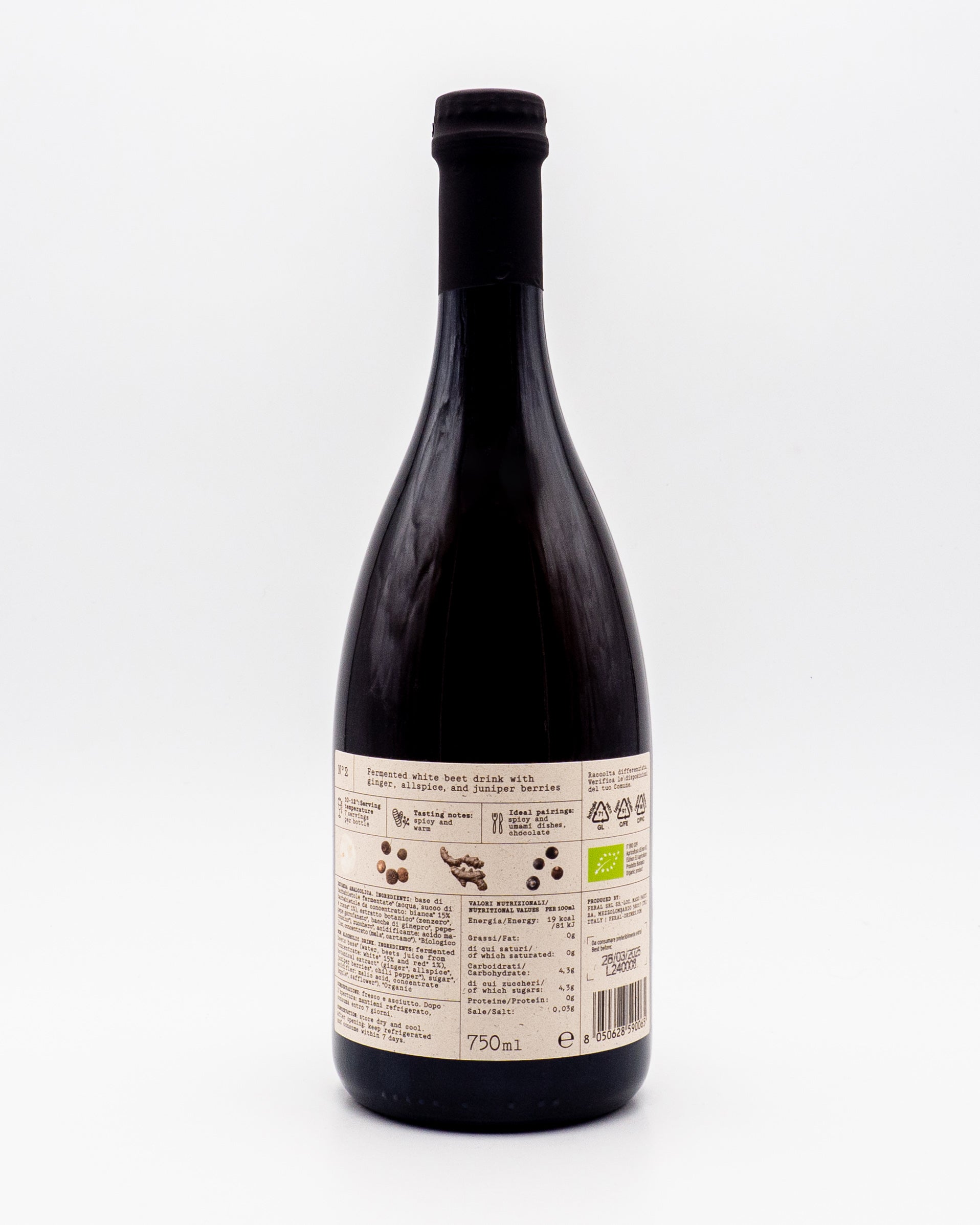 Feral n.2 fermentato di barbabietola bianca, zenzero, pepe garofanato e ginepro - Feral