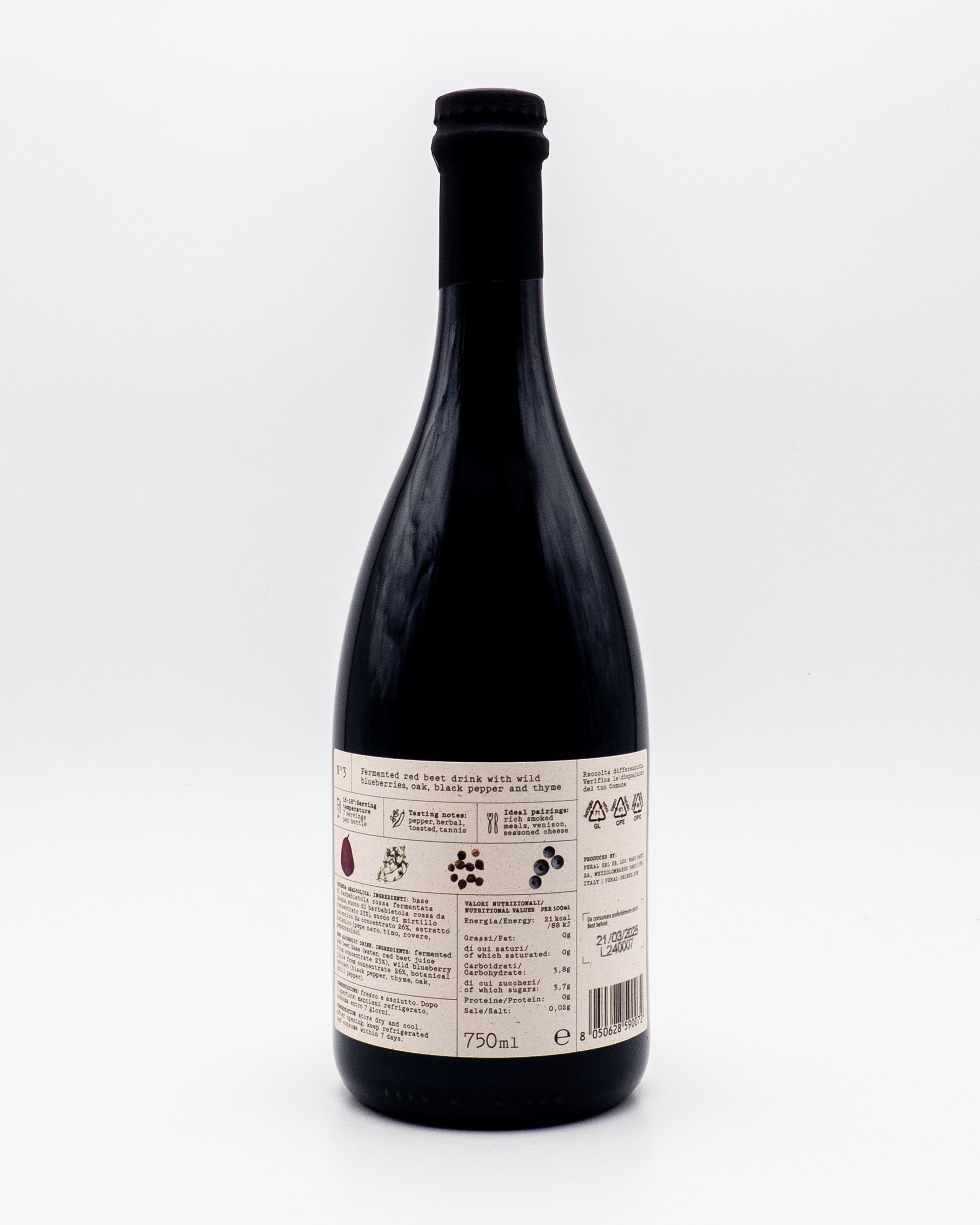 Feral n.3 fermentato di barbabietola rossa, pepe, timo e rovere - Feral
