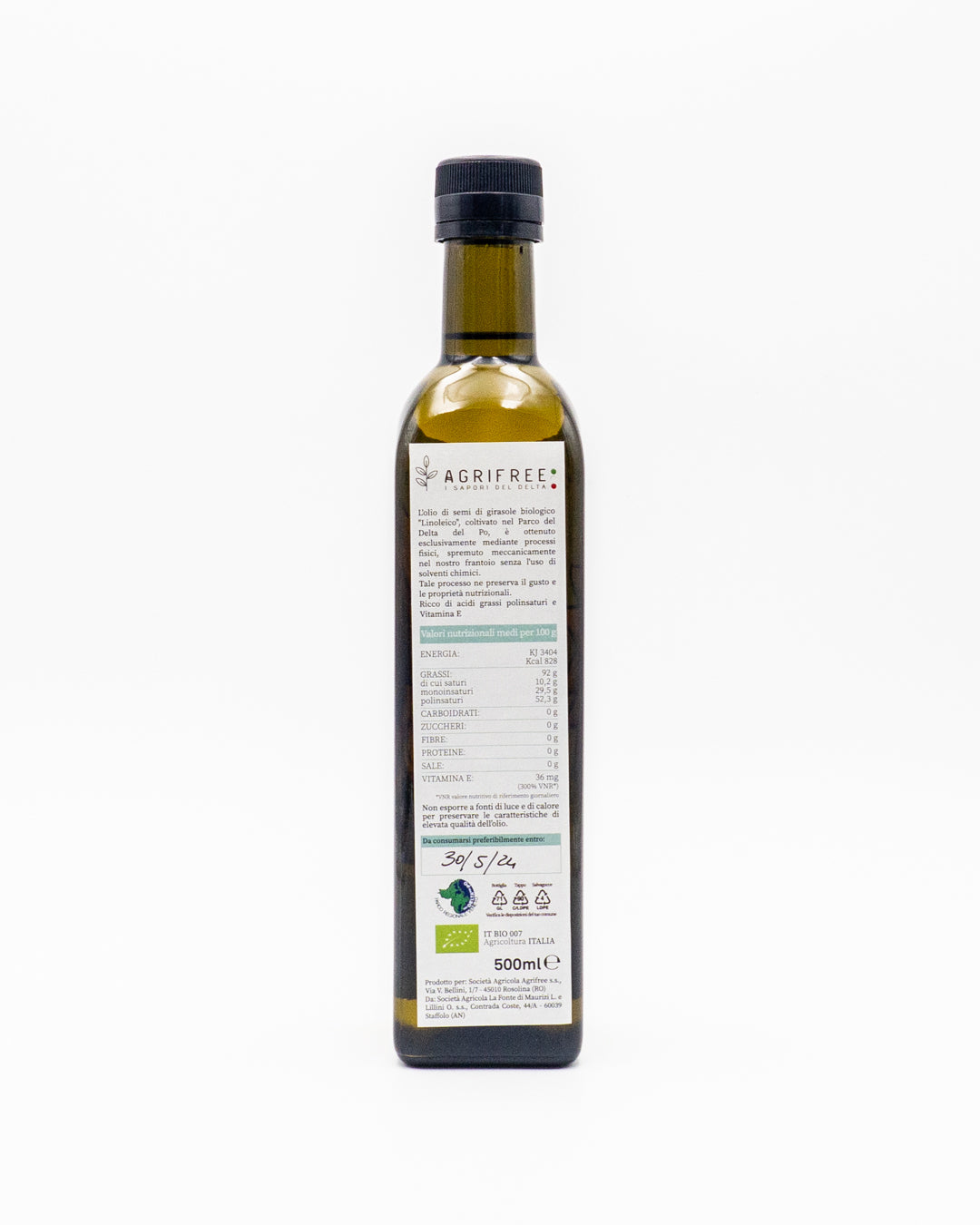 Olio di Semi di Girasole BIO - Agrifree