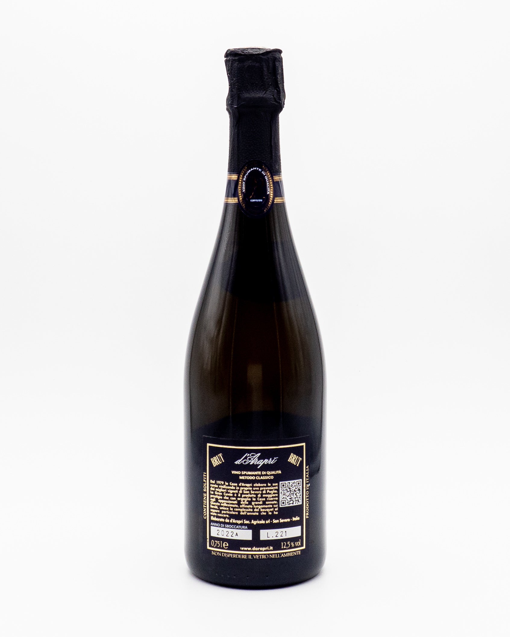 Gran Cuvée XXI Secolo 2015 Spumante Metodo Classico Brut - d'Araprì