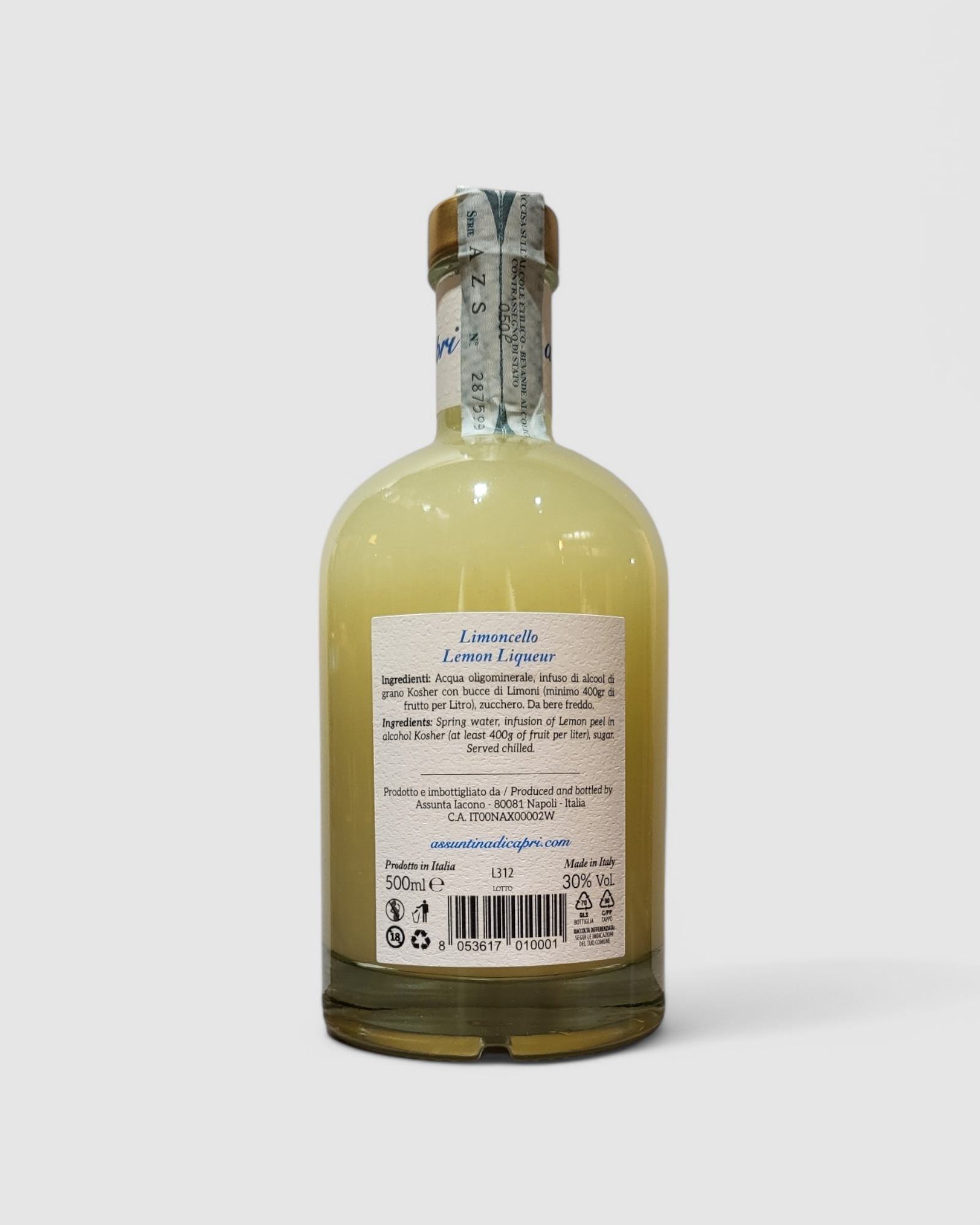 Limoncello delle Isole Partonopee - Assuntina di Capri