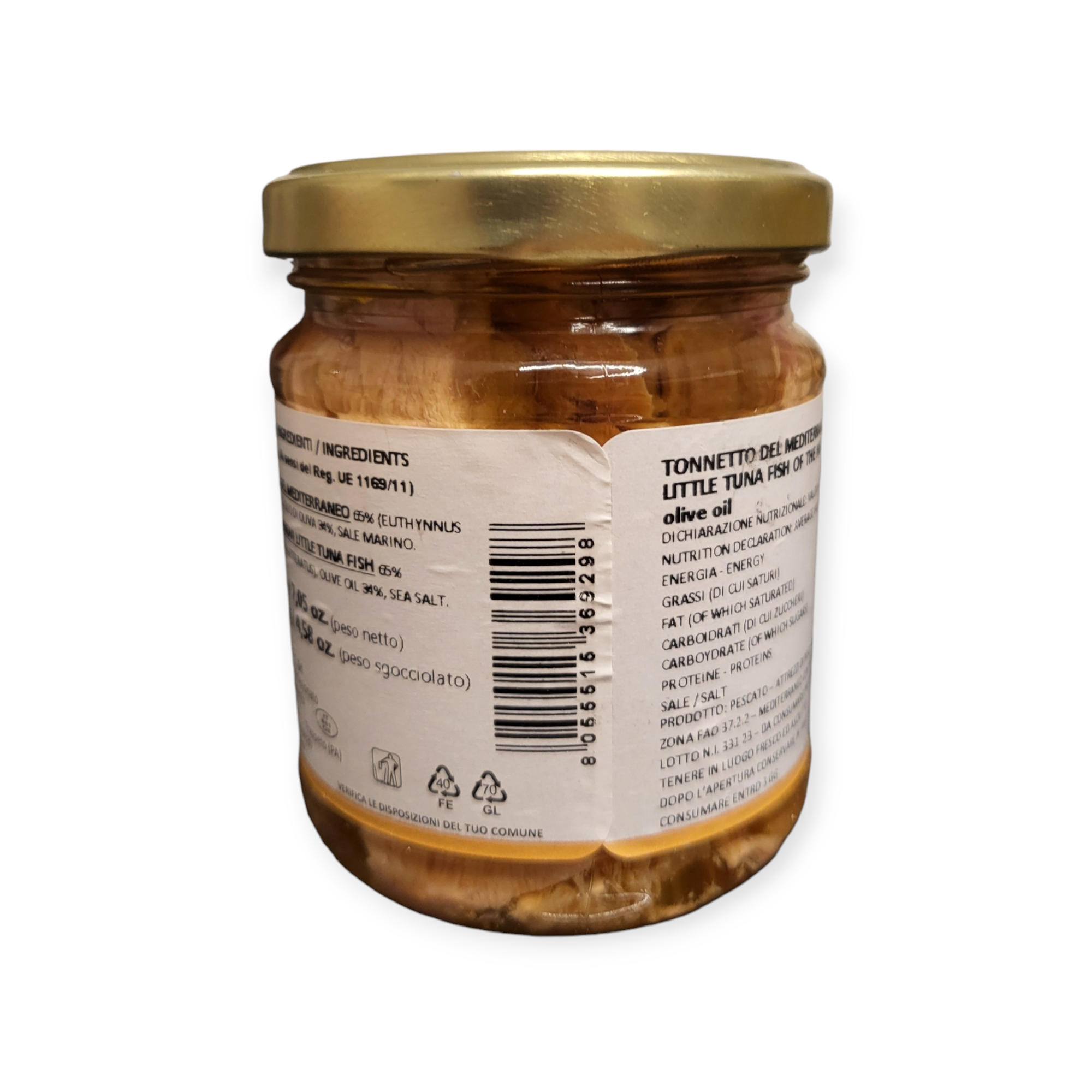 Tonnetto del Mediterraneo in Olio d'Oliva - F. Mattina