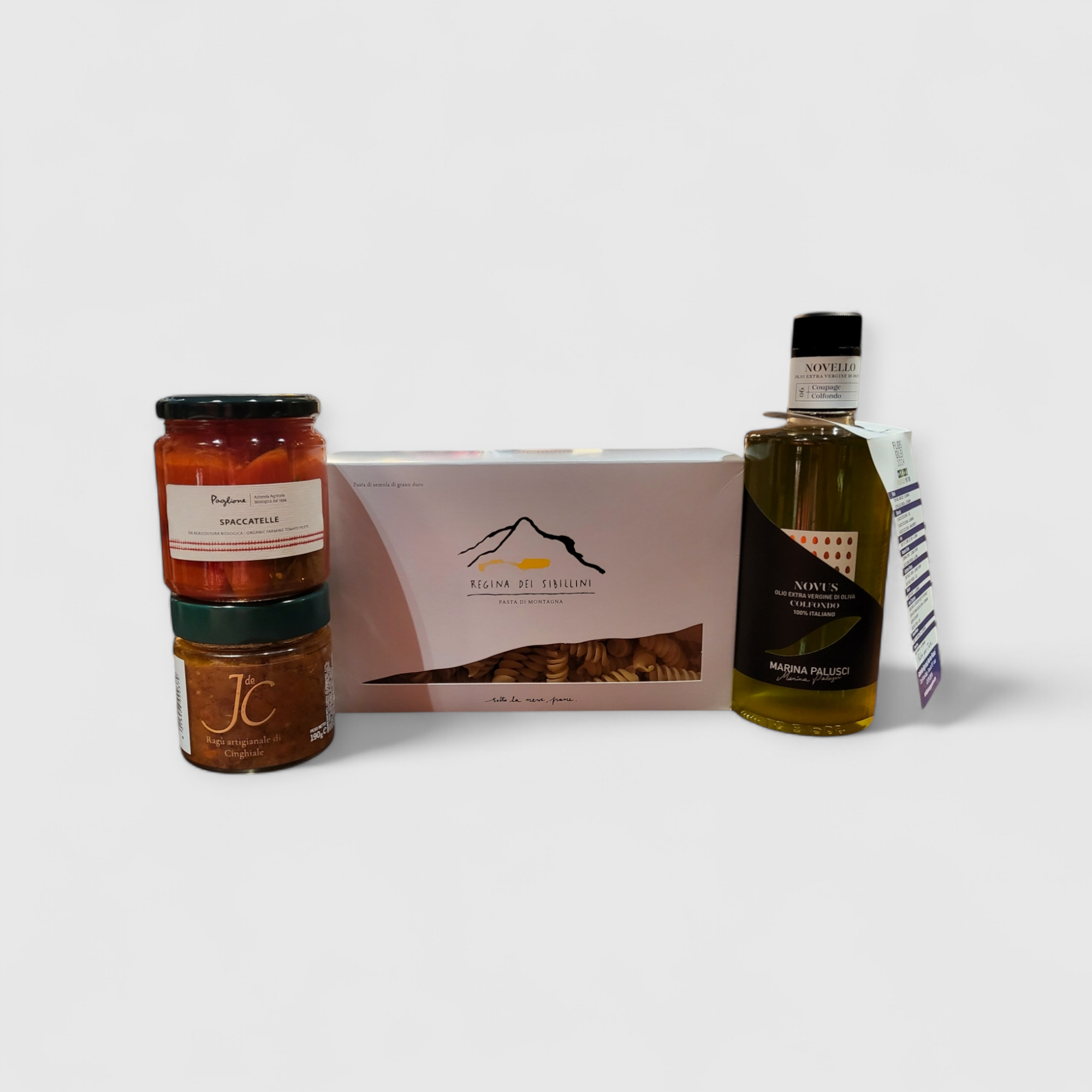Kit in cucina con Mamma: Fusilli, Ragù D'oca, Spaccatelle e Olio