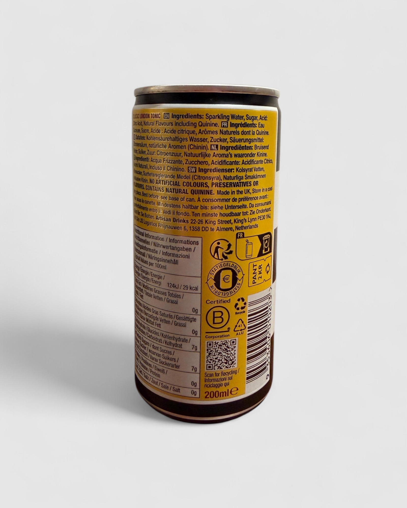 Artisan Classic London Tonic Lattina - The Artisan Drinks Co Acqua Tonica