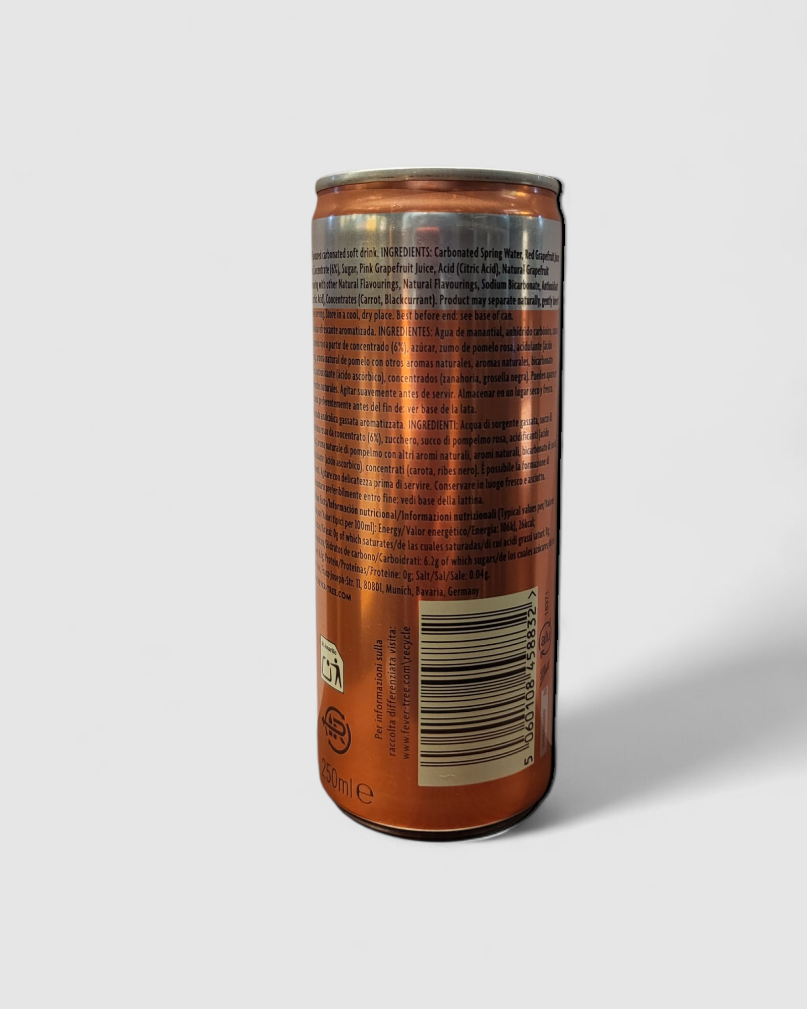 Sparkling Pink Grapefruit – Pompelmo Rosa - Fever Tree - Lattina