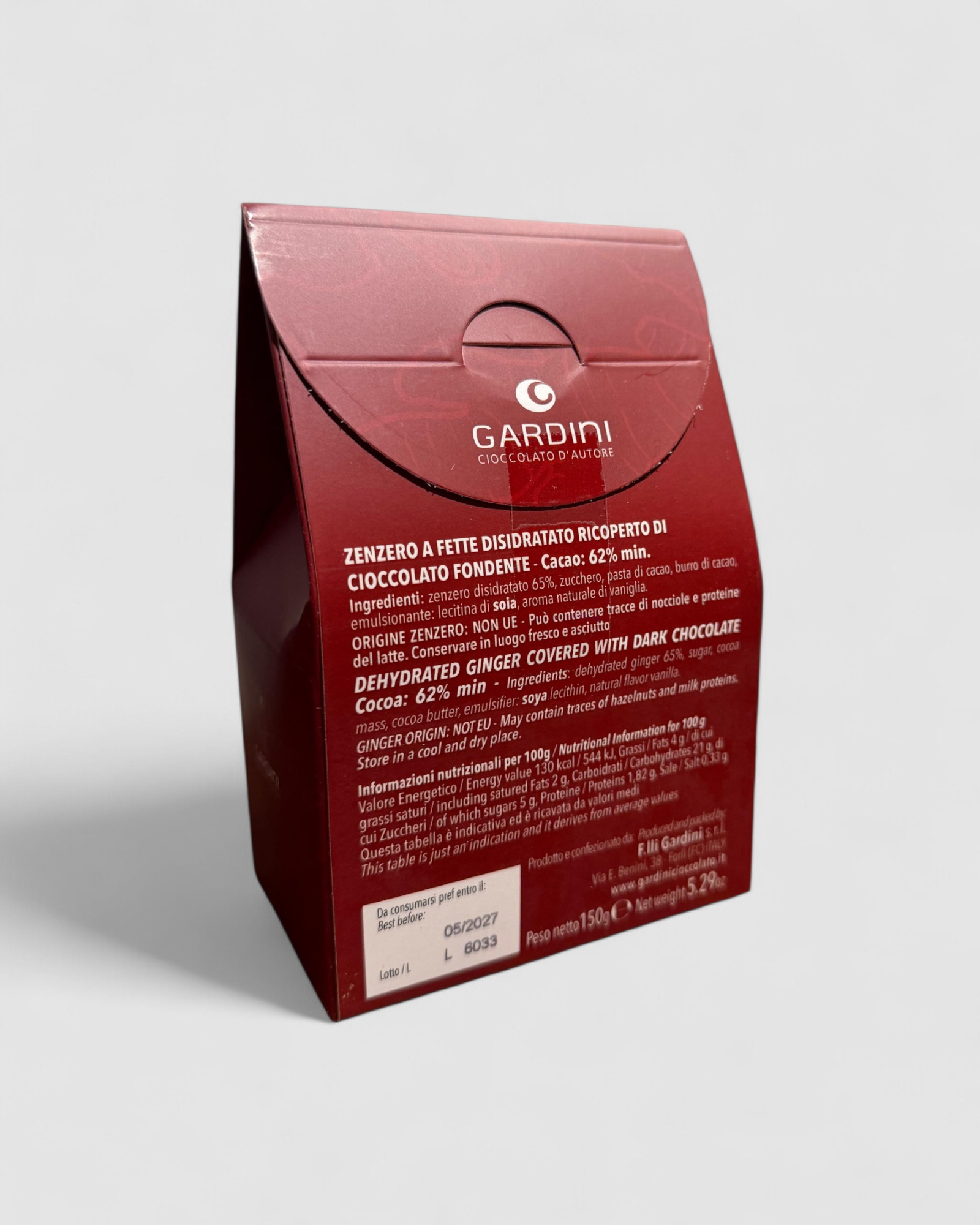 Zenzerini | Zenzero ricoperto di cioccolato fondente - Gardini