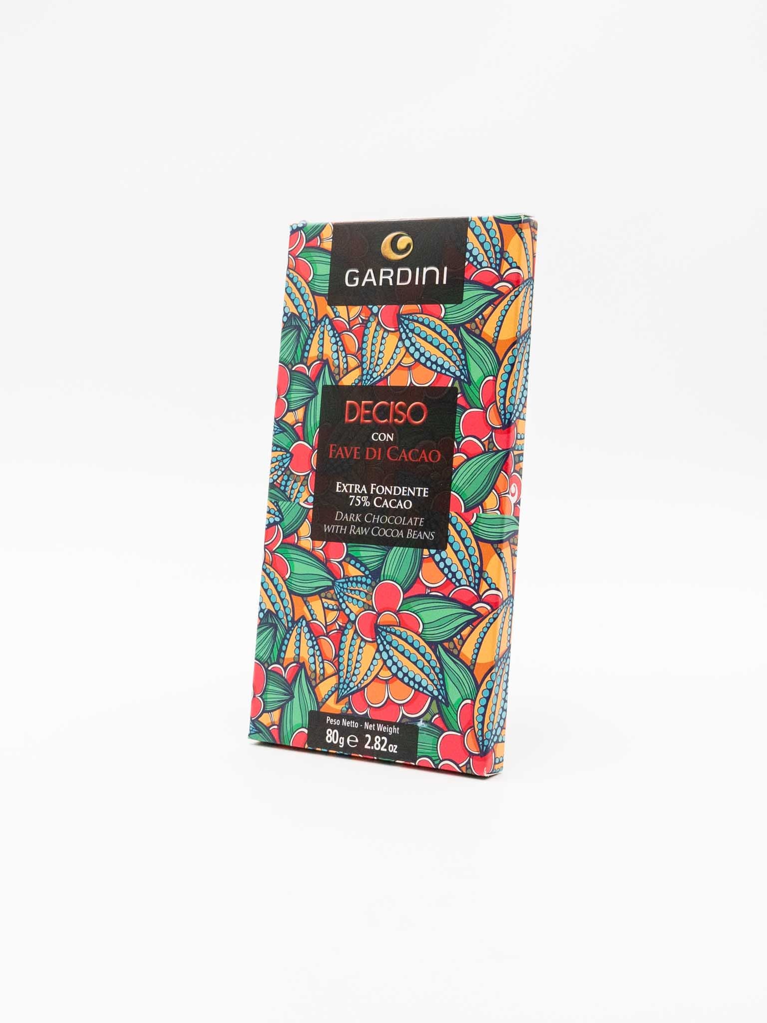Tavoletta Extra Fondente 75% Cacao con Fave di Cacao "Deciso"- Gardini | 80g