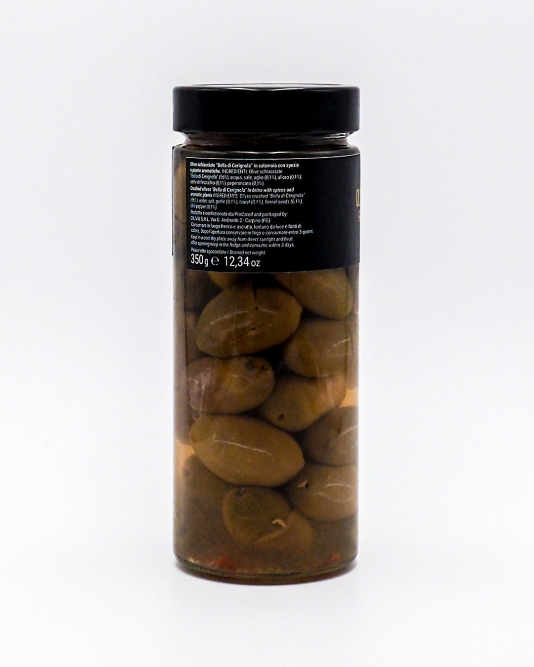 Olive Bella di Capitanata Schiacciate Fermentate al Naturale - Oilivis | 350gr