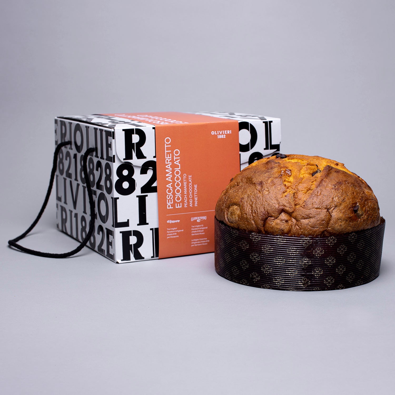 Panettone Pesca Amaretto e Cioccolato - Olivieri 1882