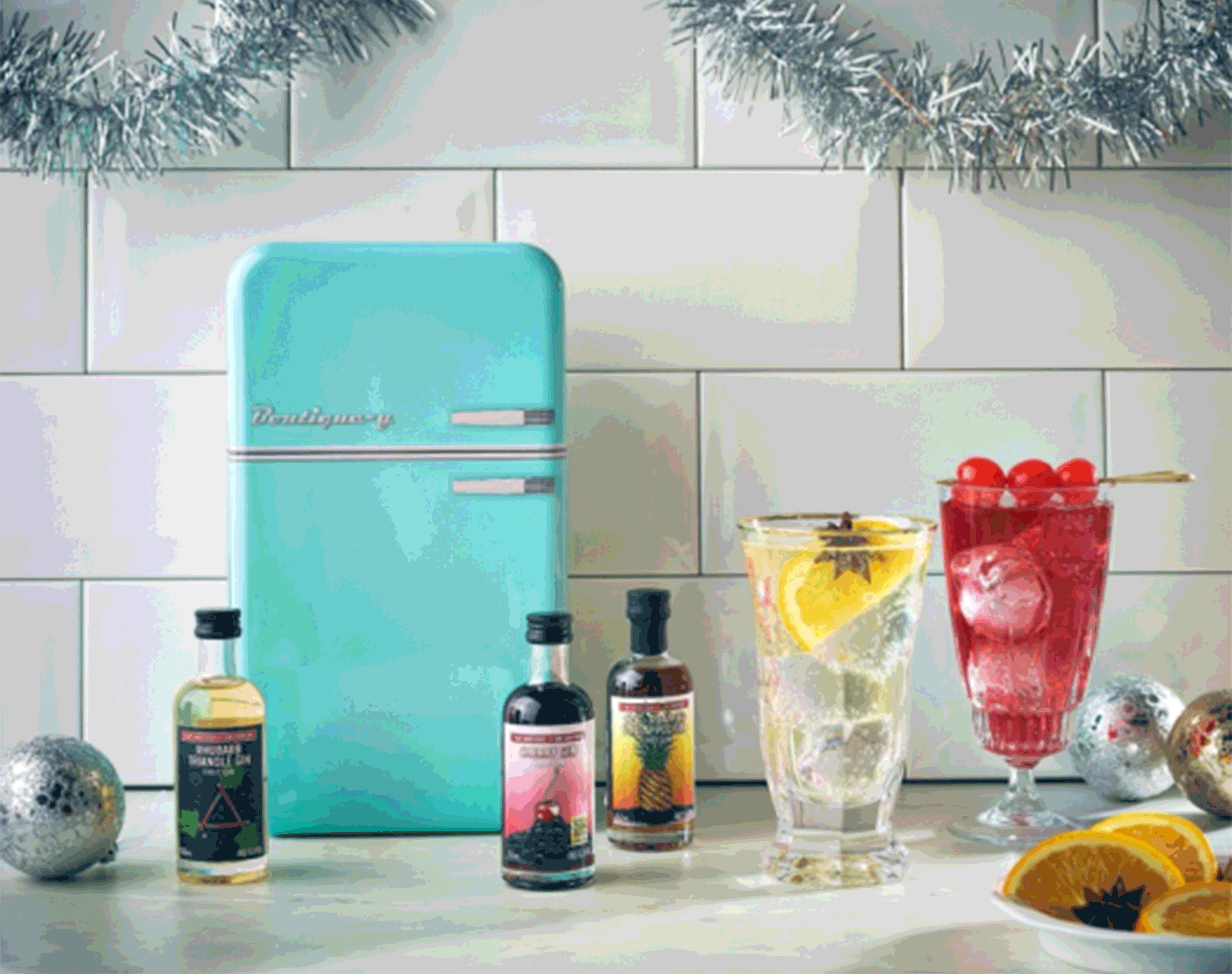 Retro Gin Fridge | Set 8 bottiglie 50ml
