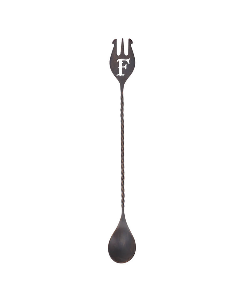 Gift Barspoon "f" Copper Antique Short - Ferdinand's