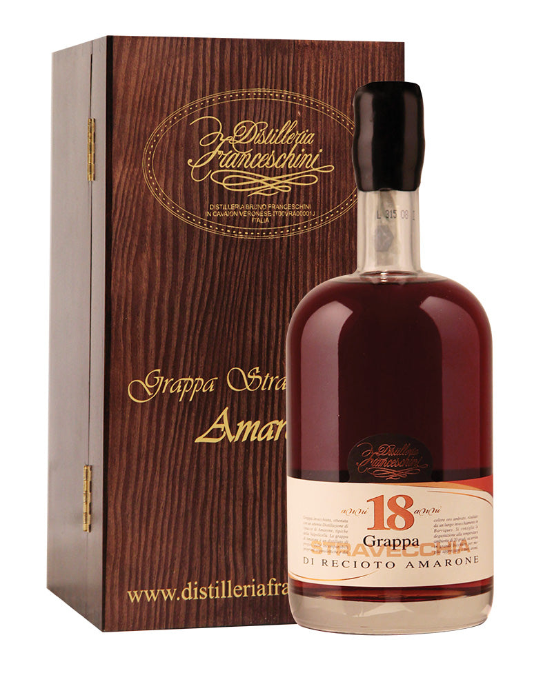 Grappa Stravecchia 18 Anni Di Recioto Amarone Cofanetto - Distilleria Franceschini