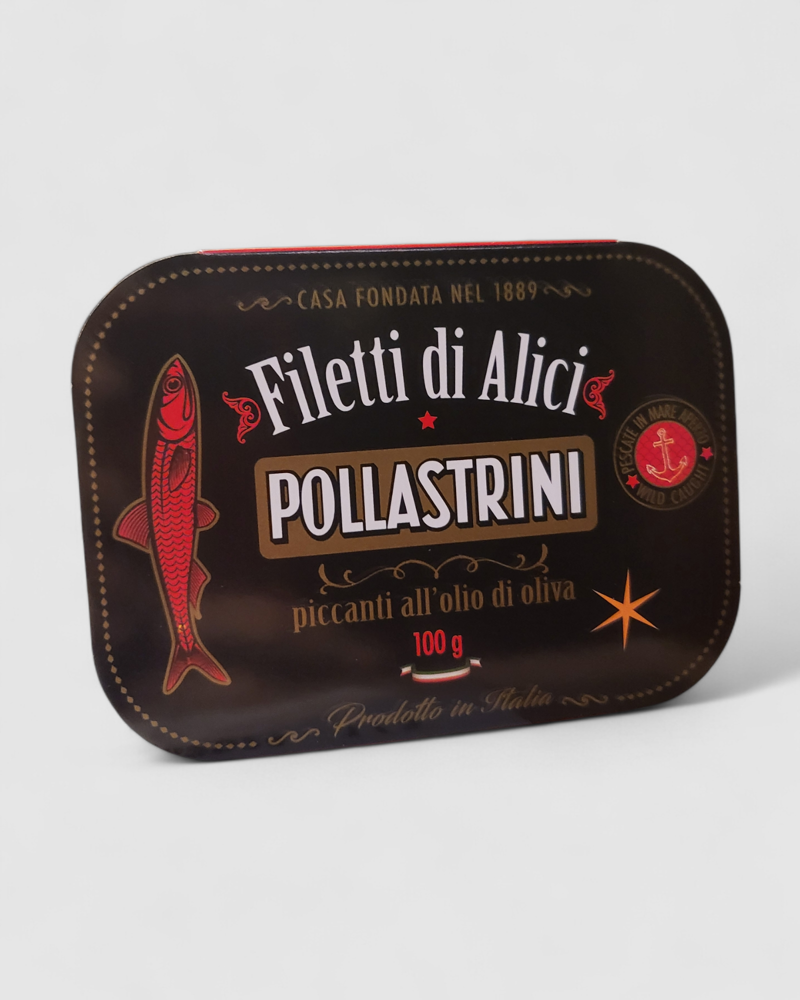 Filetti di Alici Piccanti all'olio di oliva Pollastrini