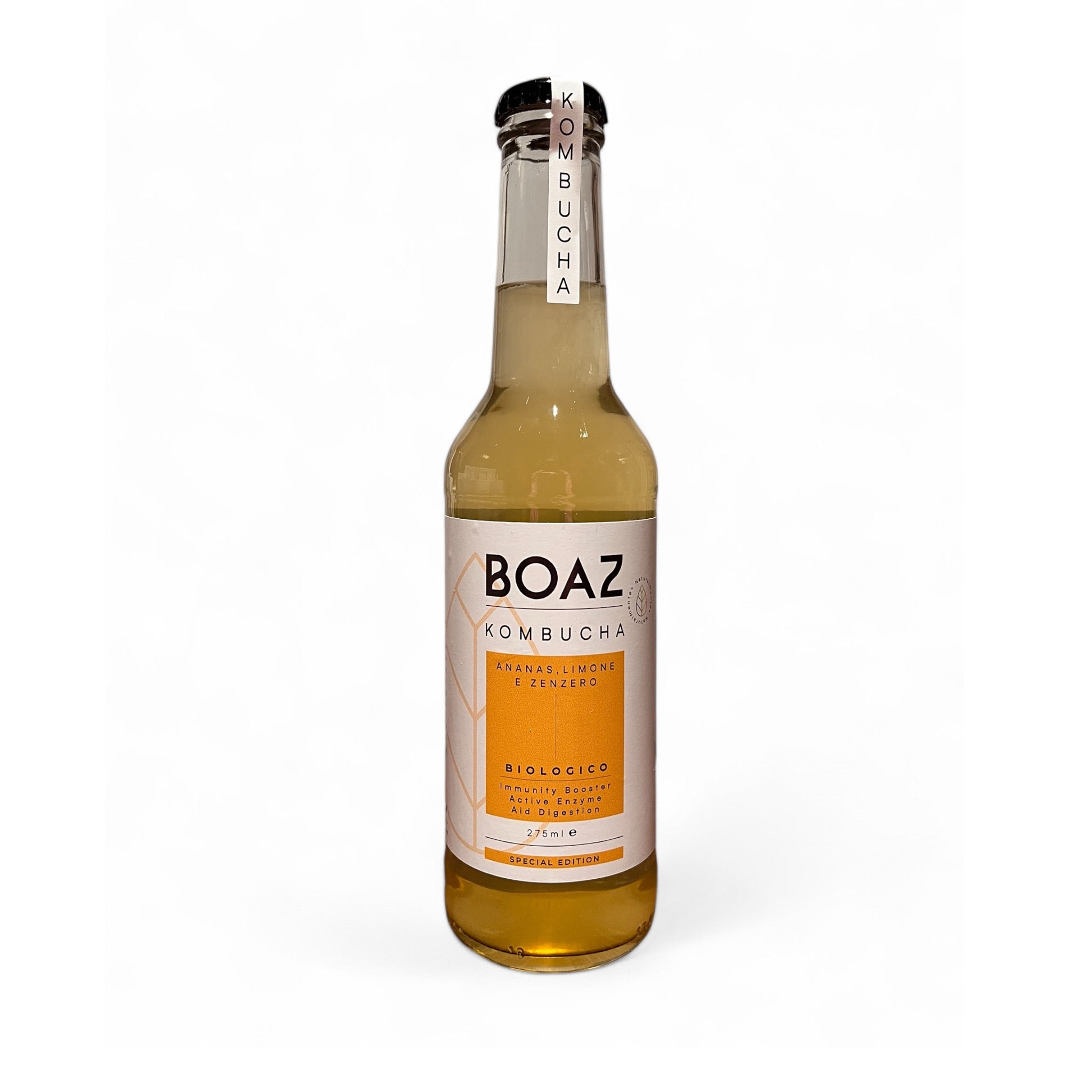 Kombucha Bio Ananas, Limone e Zenzero - Boaz