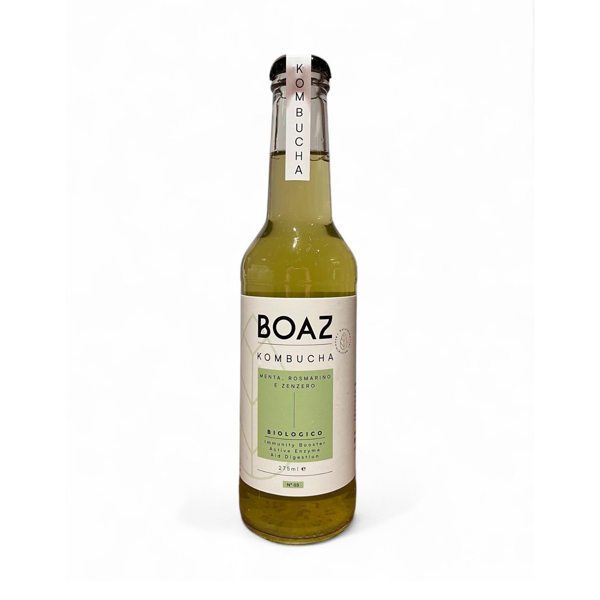 Kombucha Bio Menta, Rosmarino e Zenzero - Boaz