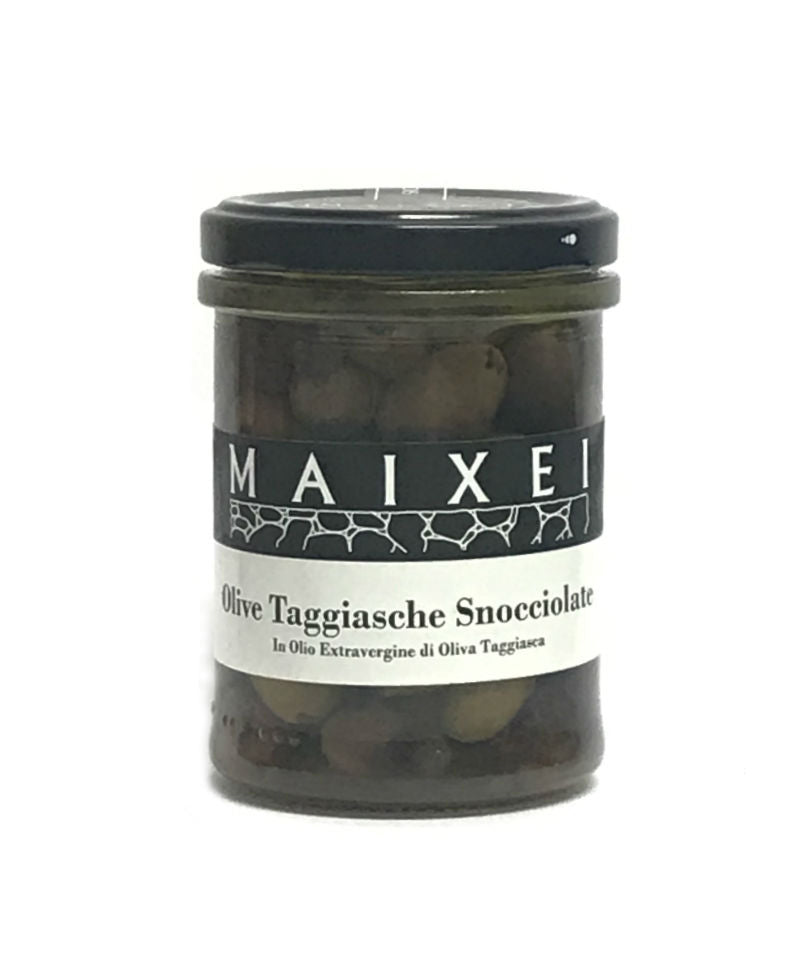 (vetro 180 Gr) Olive Taggiasche Snocciolate In Olio Extravergine Di Oliva - Maixei