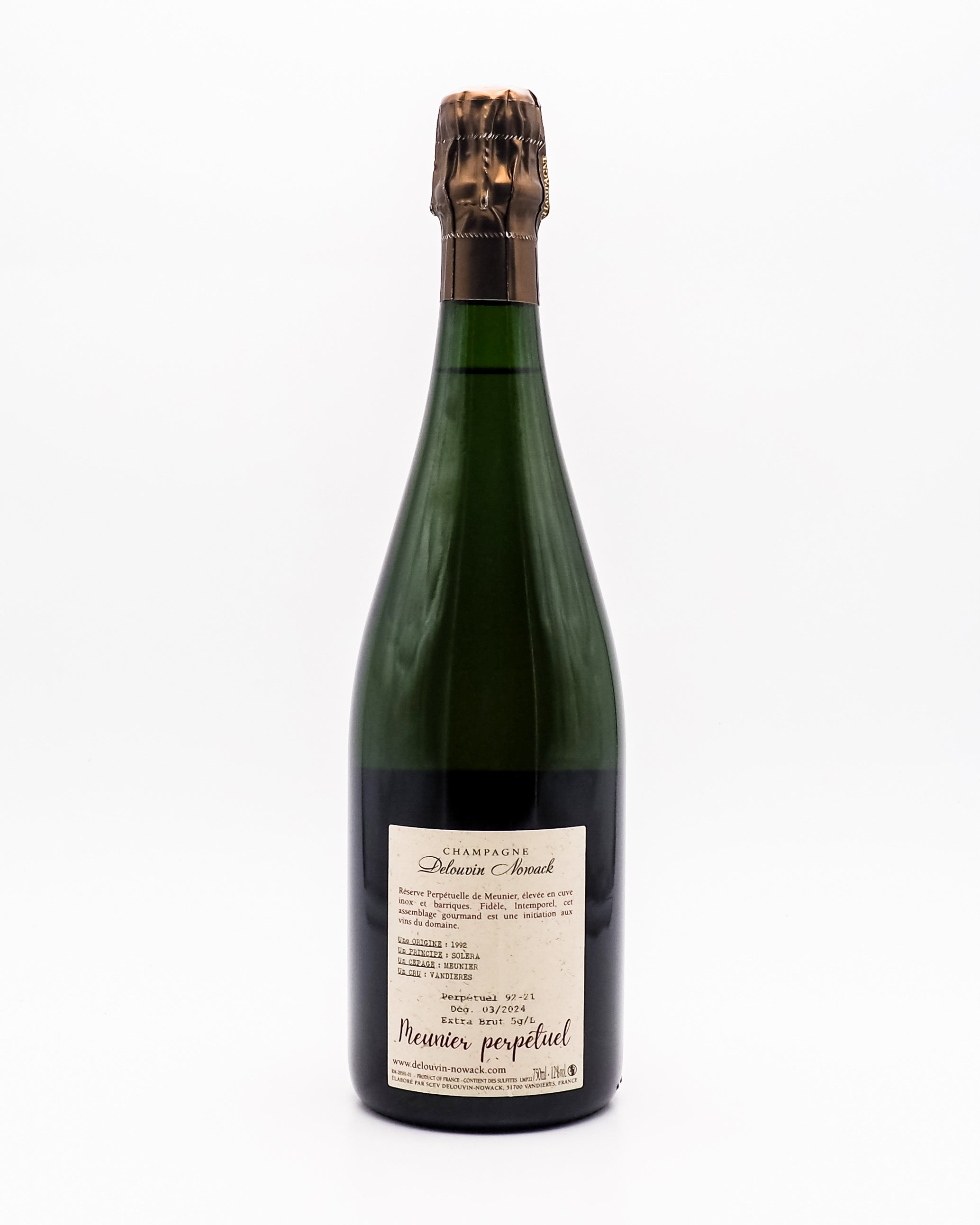 Champagne Extra Brut 'Meunier Perpetuel' Famille Delouvin