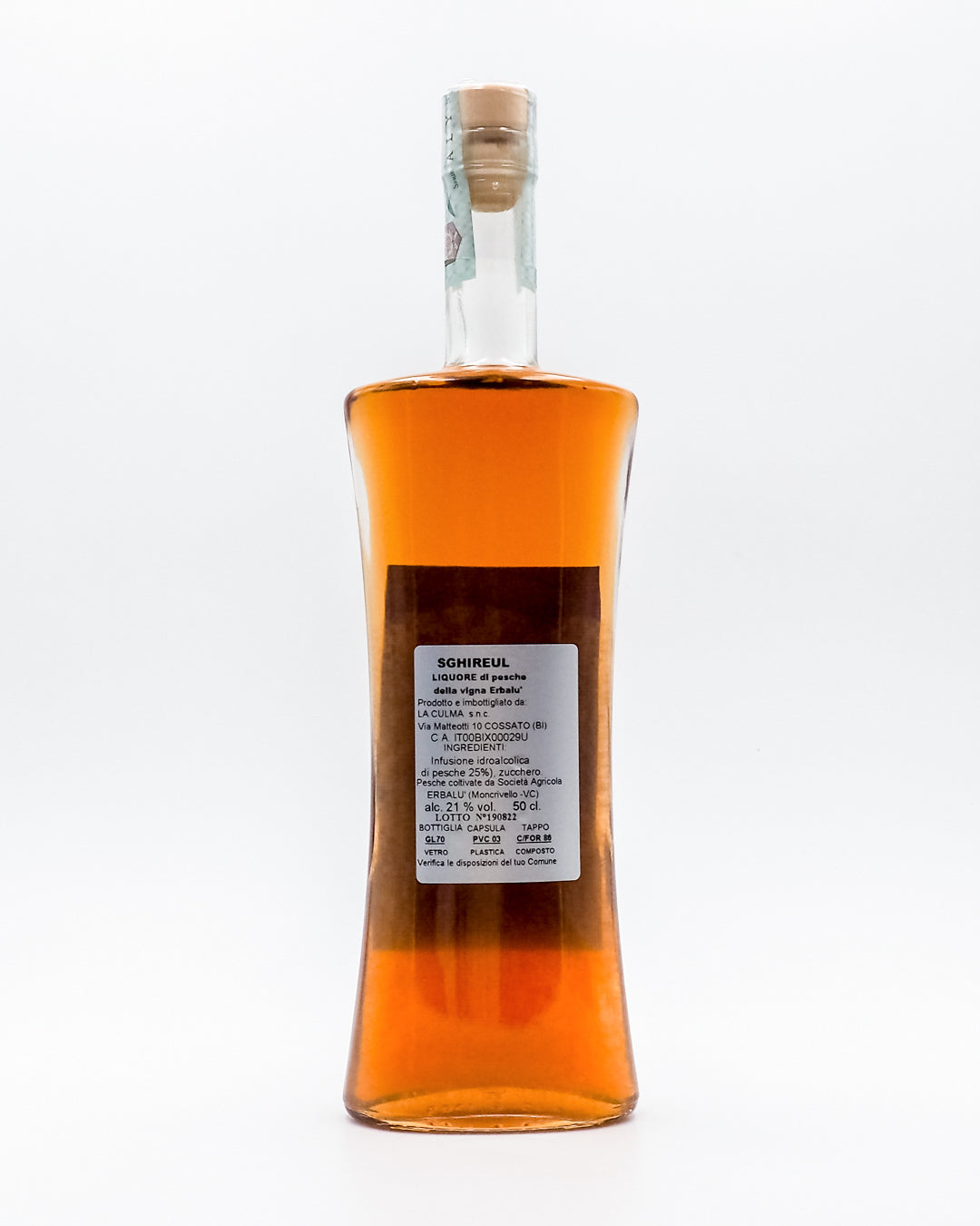 Liquore Sghireul di pesche delle vigne Erbalù - La Culma