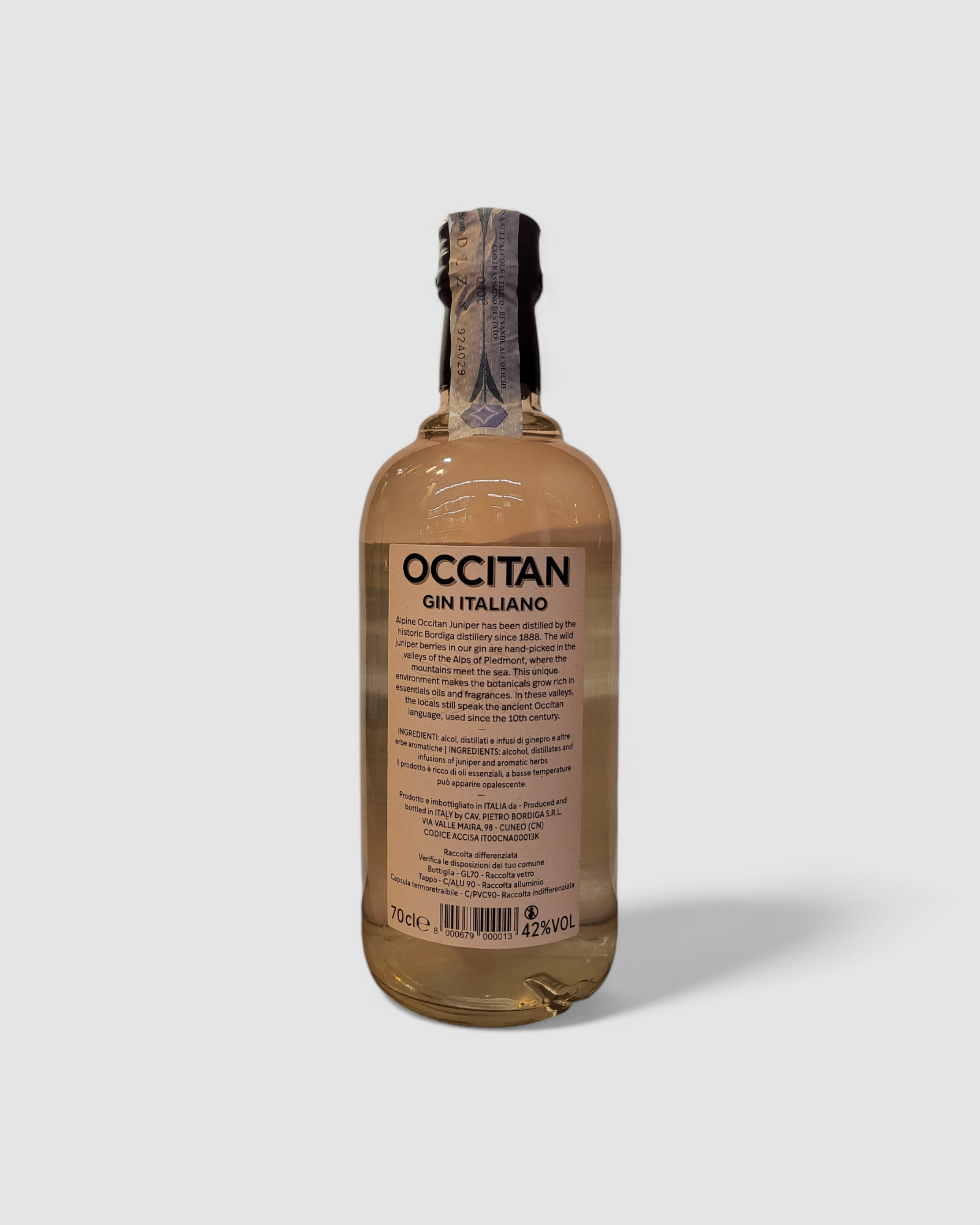 Gin Occitan Bordiga 1888