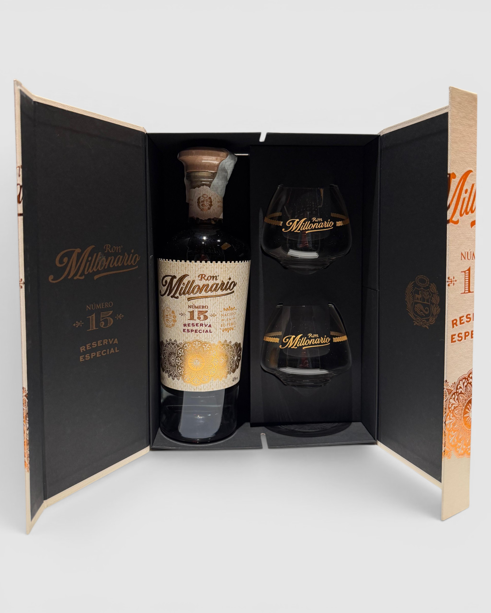 Ron Millonario 15 Anni Reserva con Due Bicchieri - Gift Box