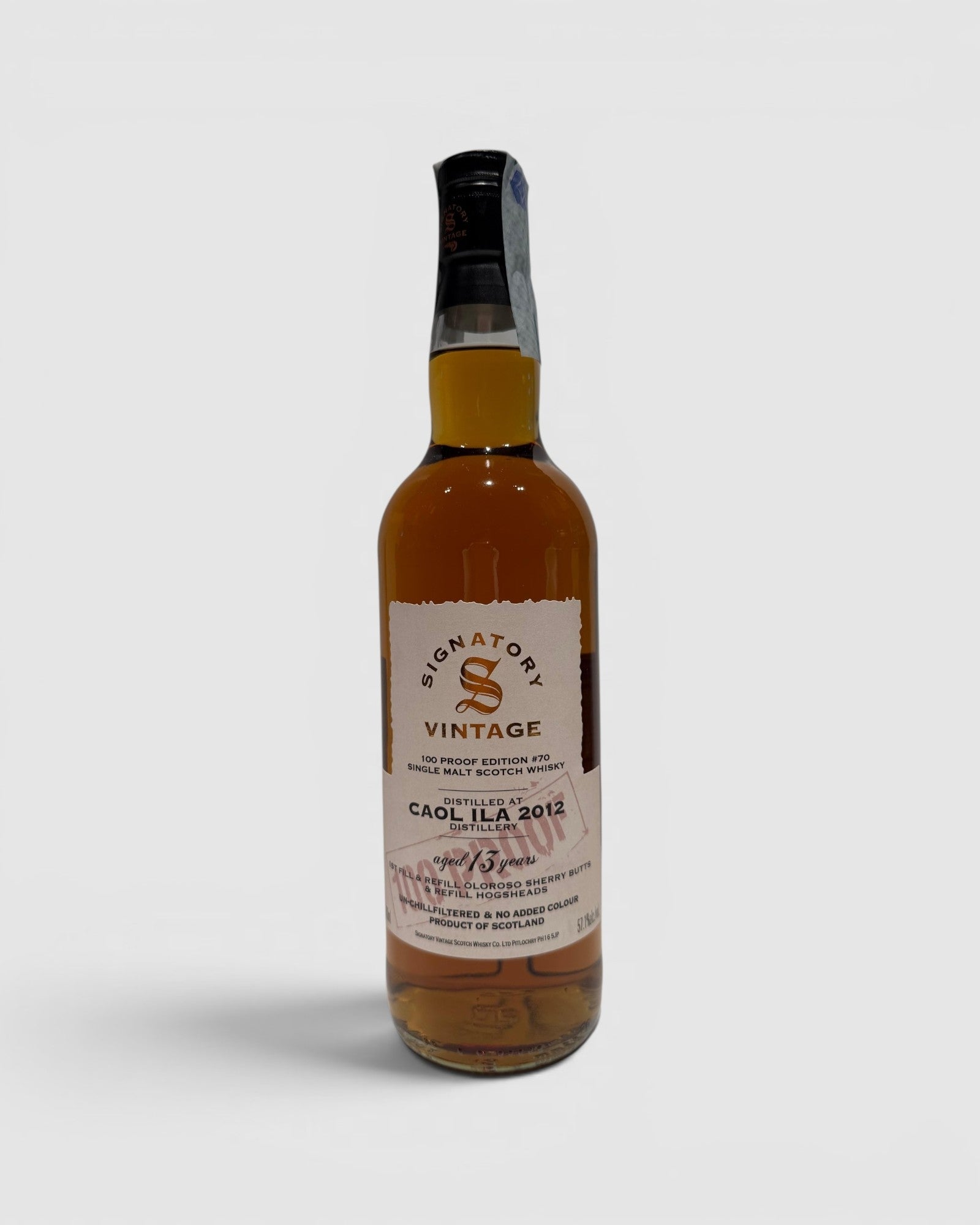Signatory Caol Ila 2012 13 Y.O. 100% Proof