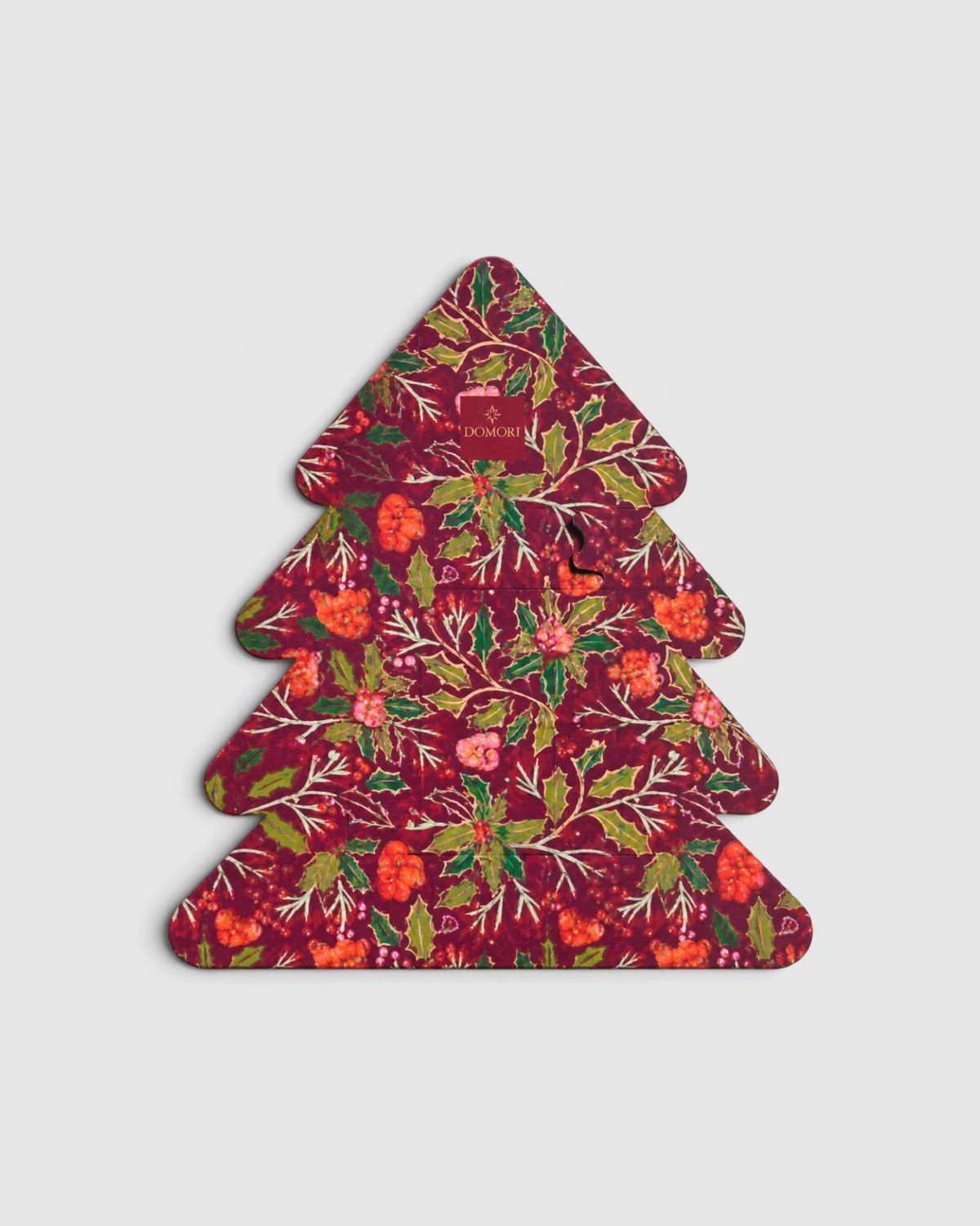 Calendario dell’Avvento 2026 Domori a forma di albero, cioccolatini assortiti 185 g