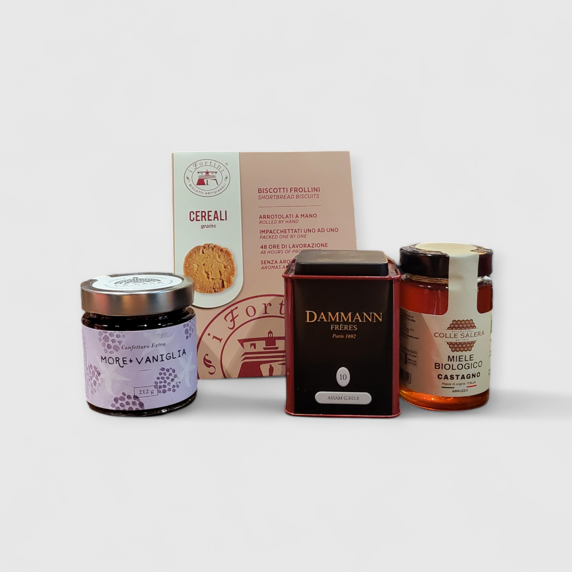 Kit Dolce come la Mamma: Biscotti, Miele, Marmellate e Te