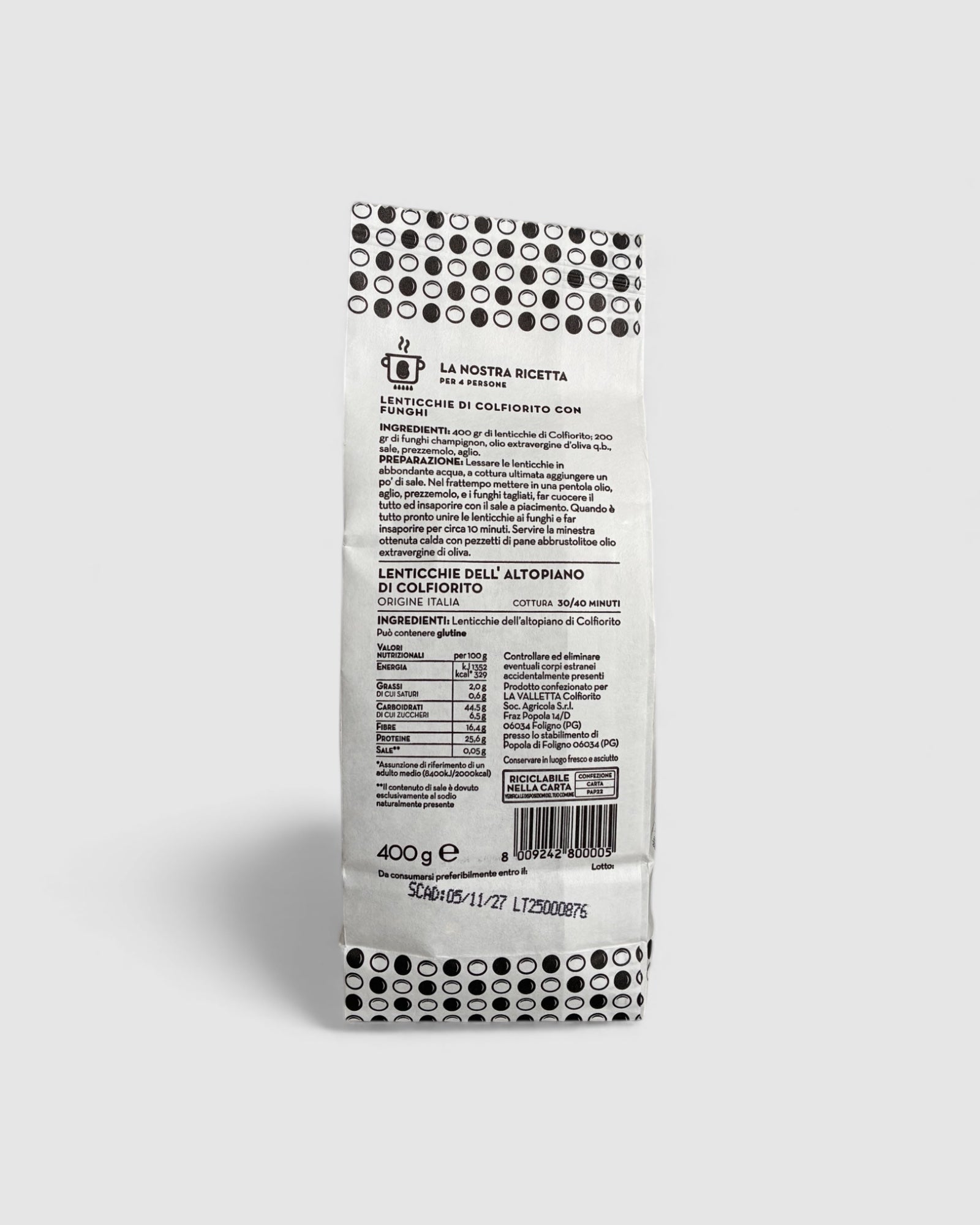 Lenticchie dell’Altopiano di Colfiorito - La Valletta Colfiorito