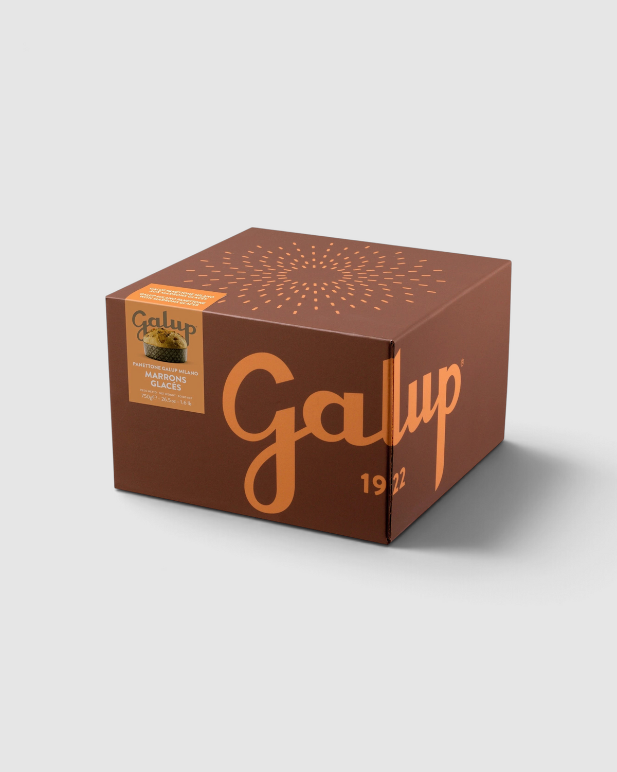 Panettone ai marrons glacés Colorfully 750 g - Galup, confezione del prodotto
