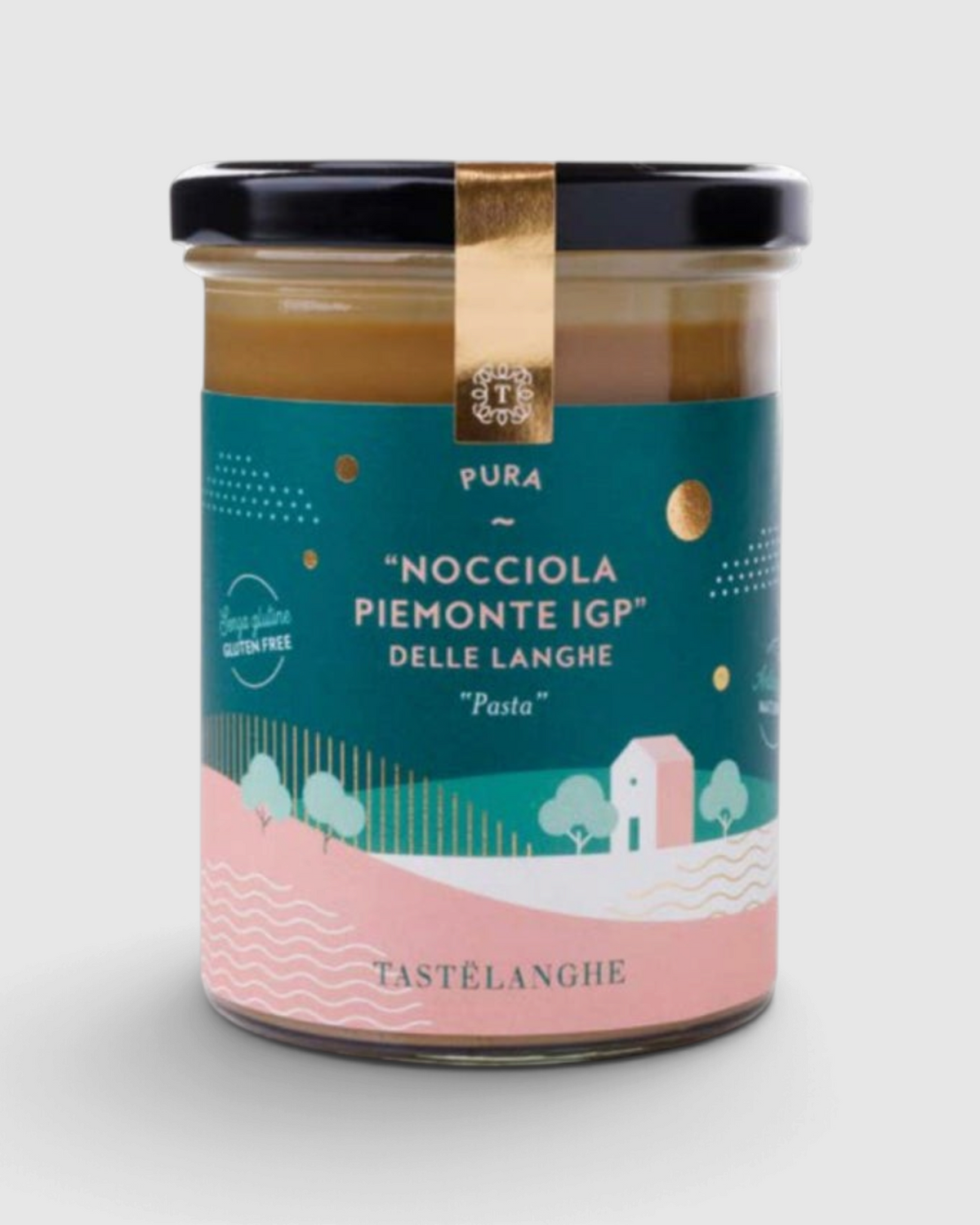 Vasetto di pasta di nocciole Tastëlanghe Raró Shop, 100% Nocciola Piemonte IGP, crema artigianale senza glutine