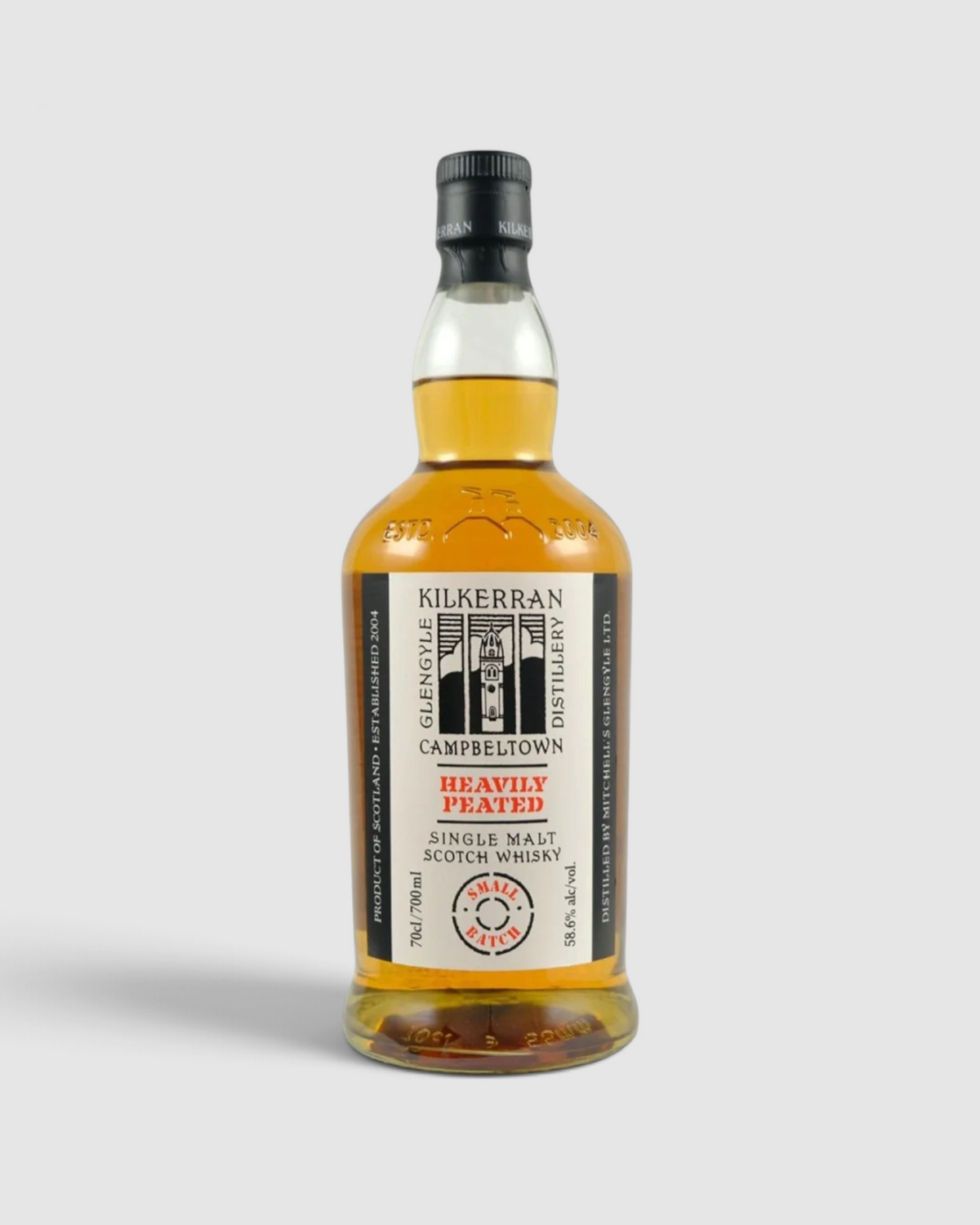 Bottiglia di Raró Shop Whisky Kilkerran Heavily Peated Batch 13, single malt torbato di Campbeltown da 70cl
