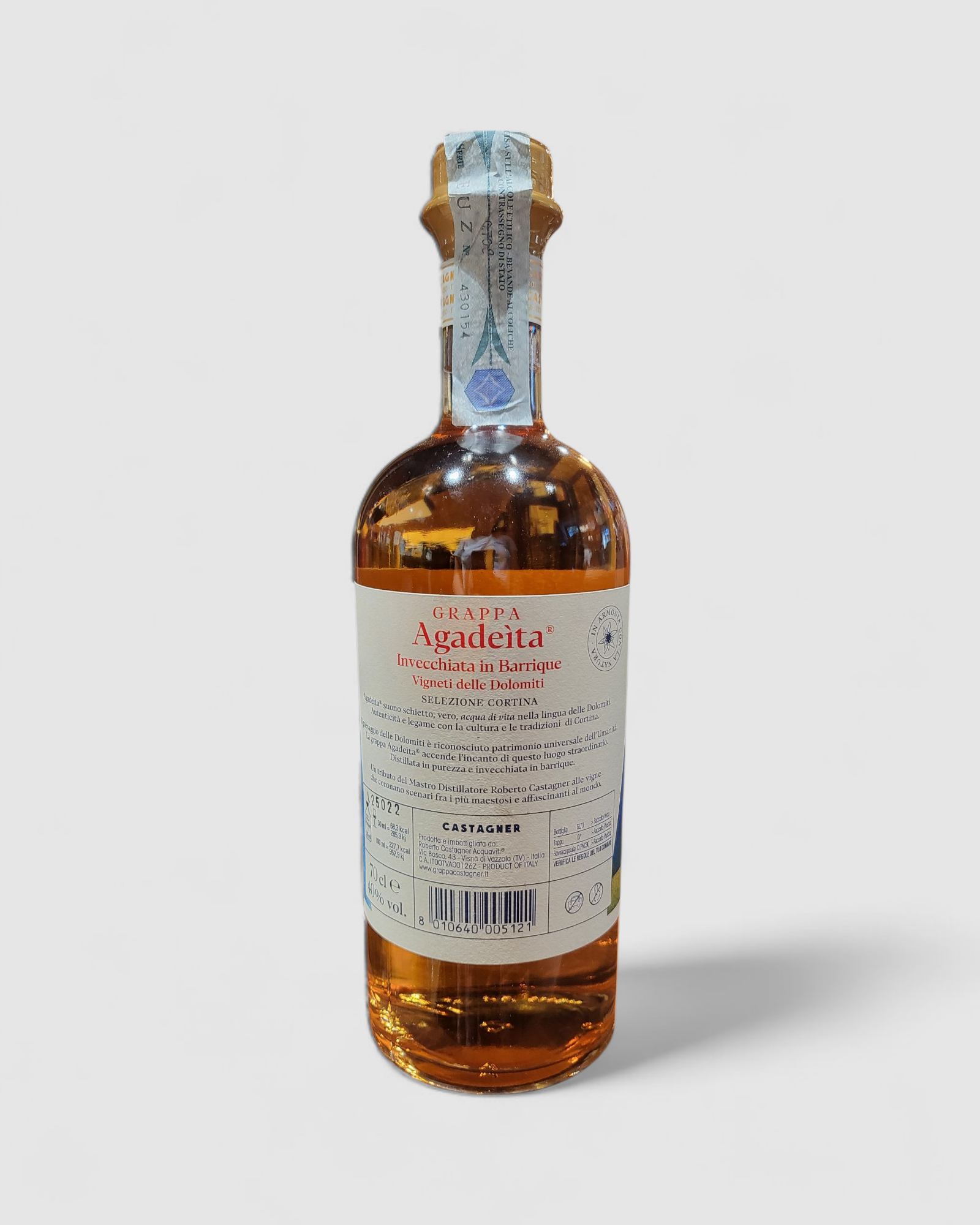 Grappa invecchiata in barrique Agadeìta - Castagner