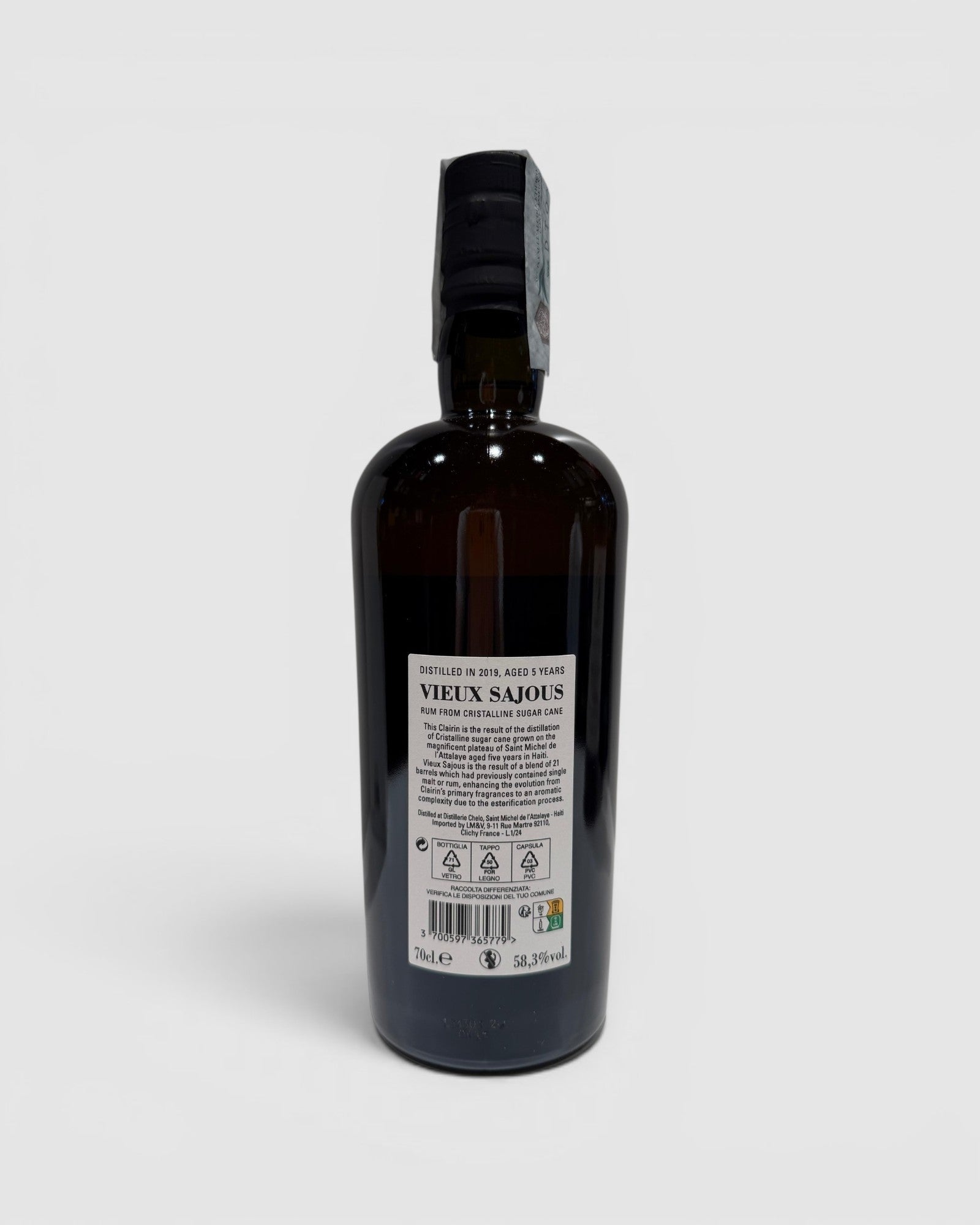Clairin Vieux Sajous 5 Y.O. Millésime 2019