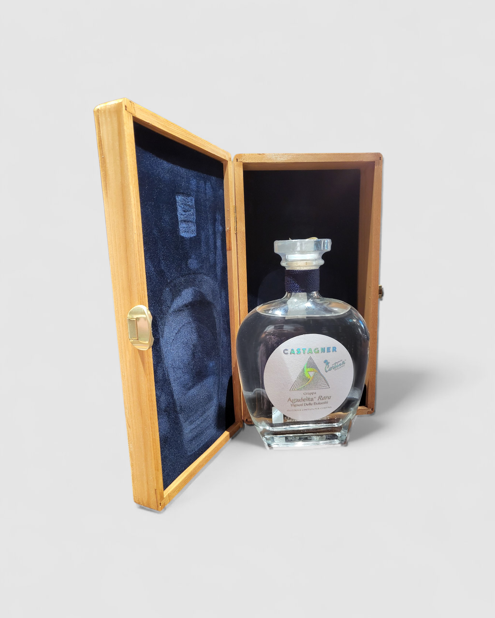 Grappa Rara Bianca Agadeìta con confezione in legno - Castagner