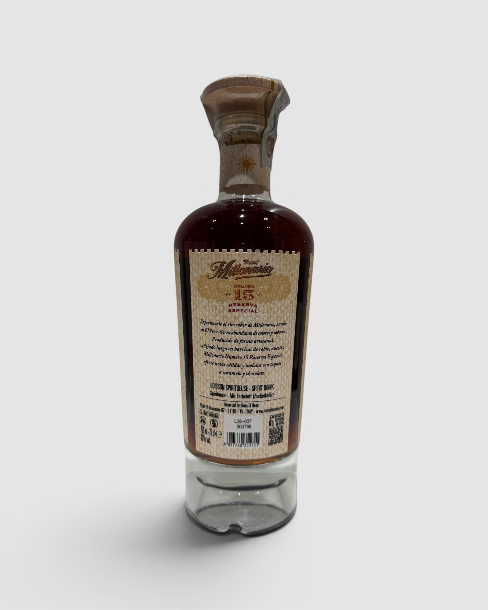 Ron Millonario 15 Anni Reserva con Due Bicchieri - Gift Box