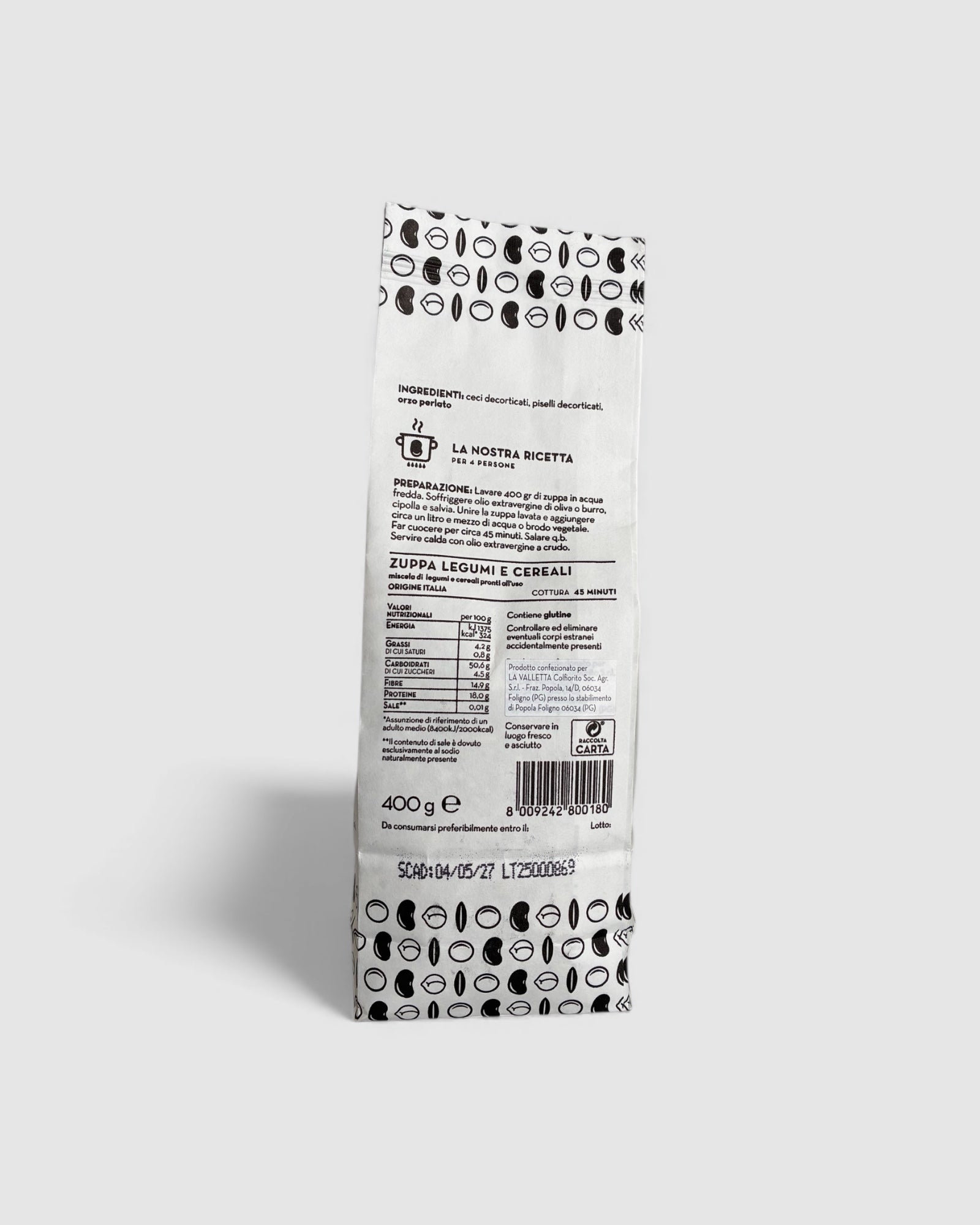 Zuppa Legumi e Cerali - La Valletta Colfiorito