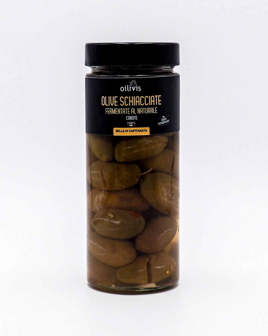 Olive Bella di Capitanata Schiacciate Fermentate al Naturale - Oilivis | 350gr