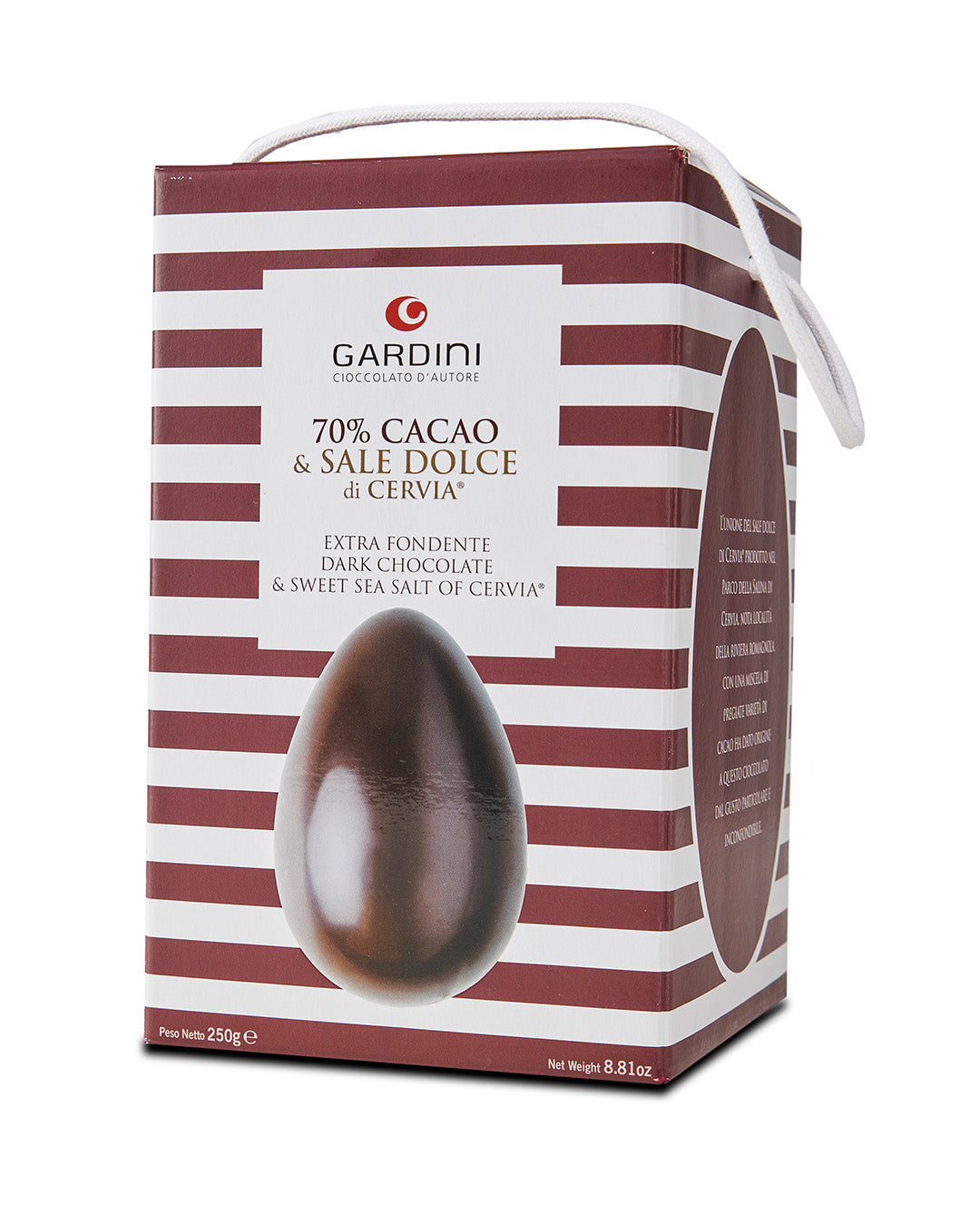 Uovo "Cacao e Sale" Extra Fondente 70% e Sale Dolce - Gardini